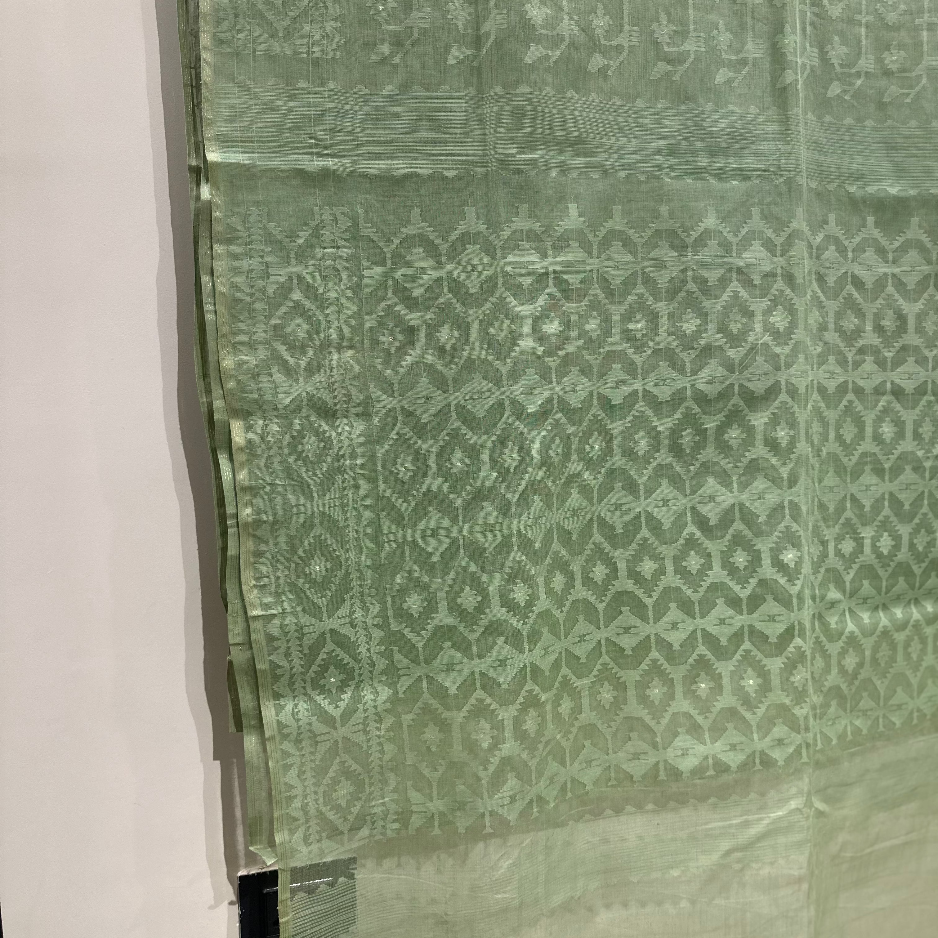 Light Fern Green Dhakai Jamdani