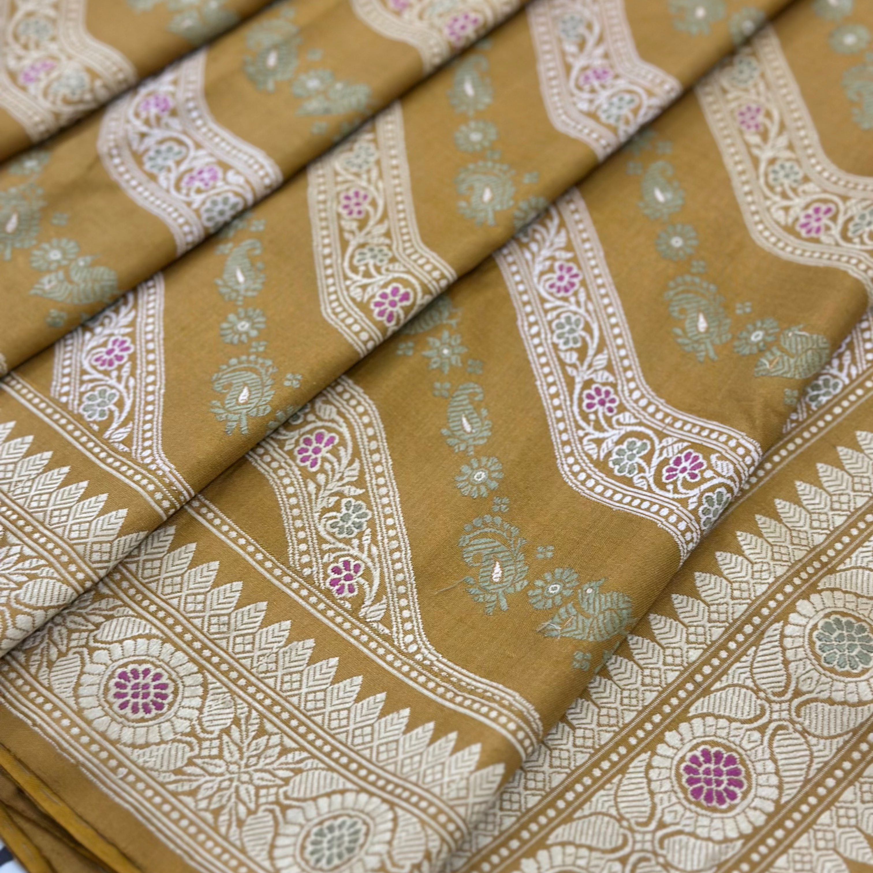Dark Mustard Ada Revival Baluchari