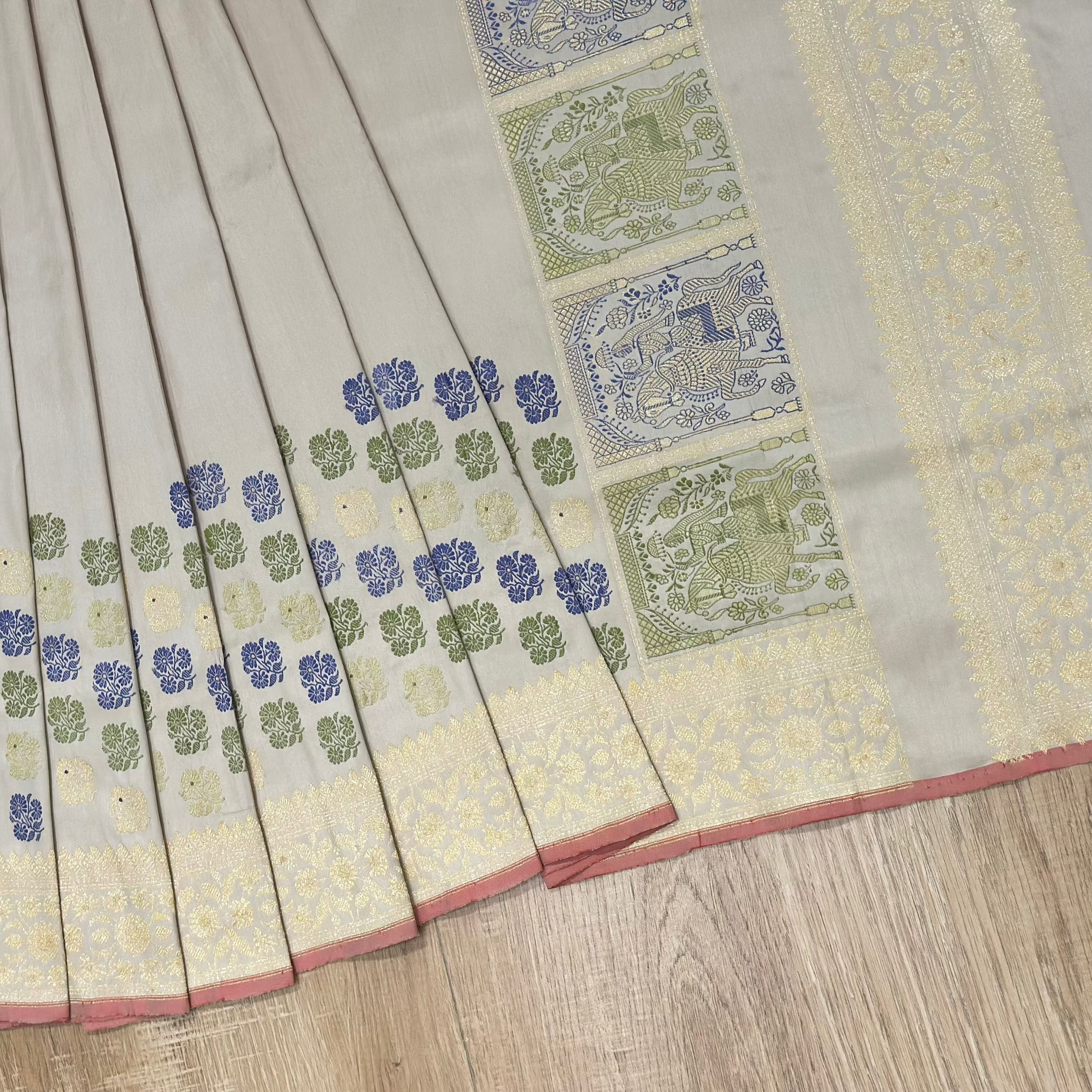 Off-White Baluchari Saree