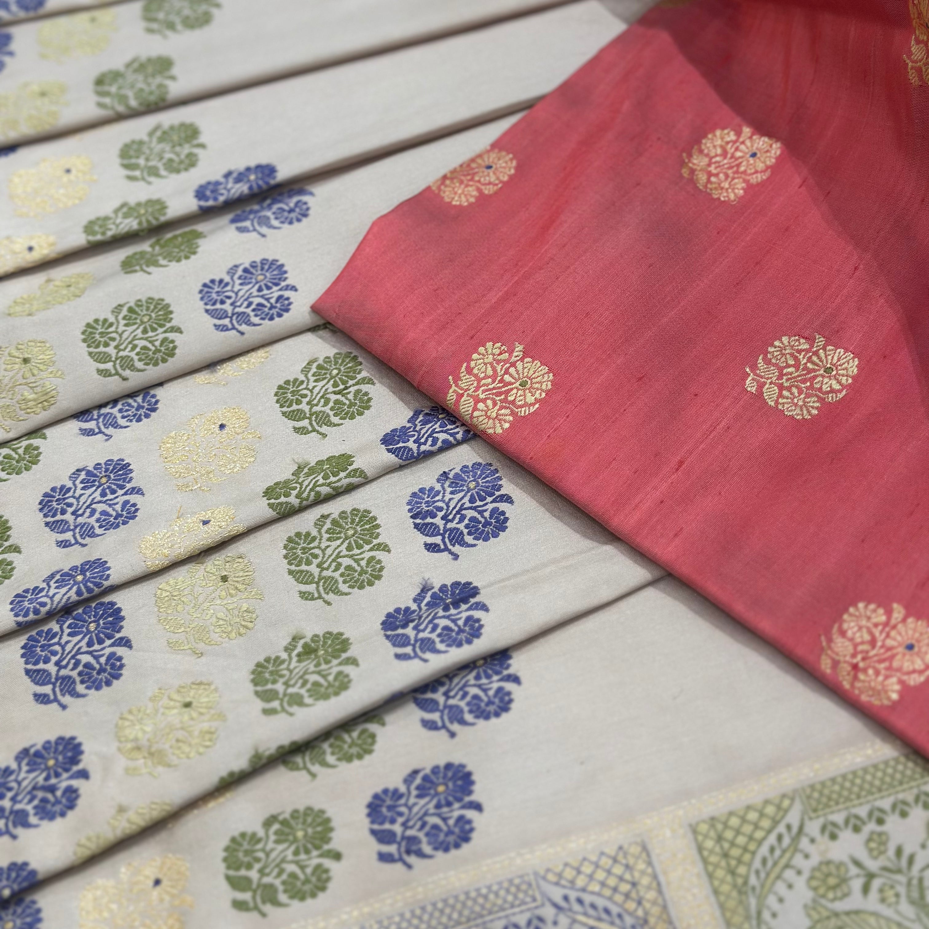 Off-White Baluchari Saree