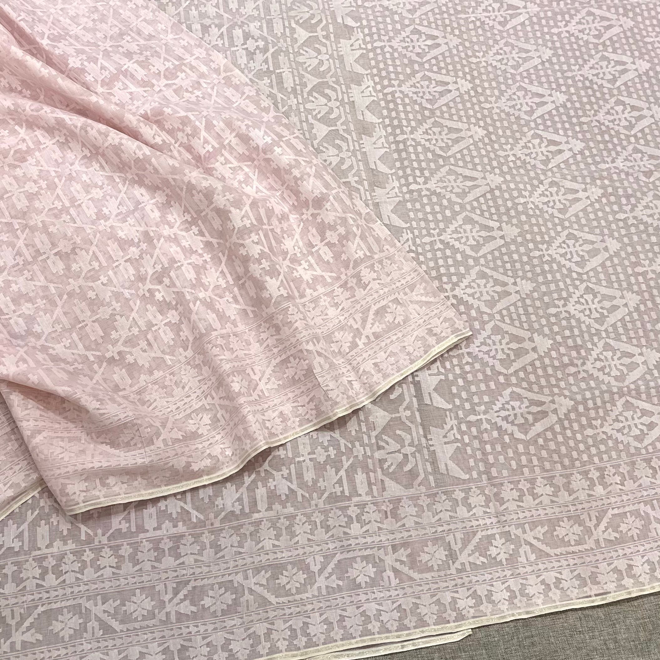 Soft Pink Dhakai Jamdani
