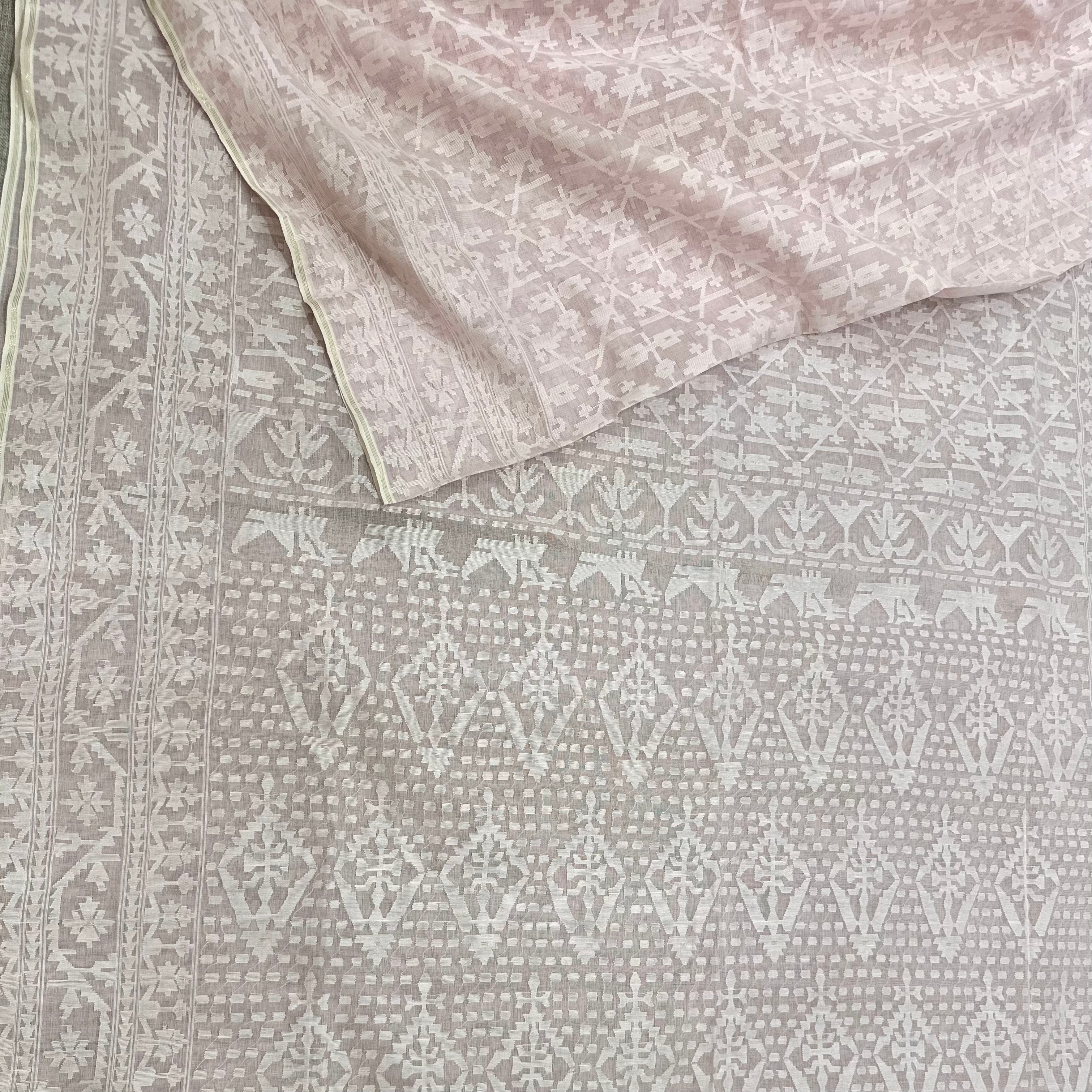 Soft Pink Dhakai Jamdani