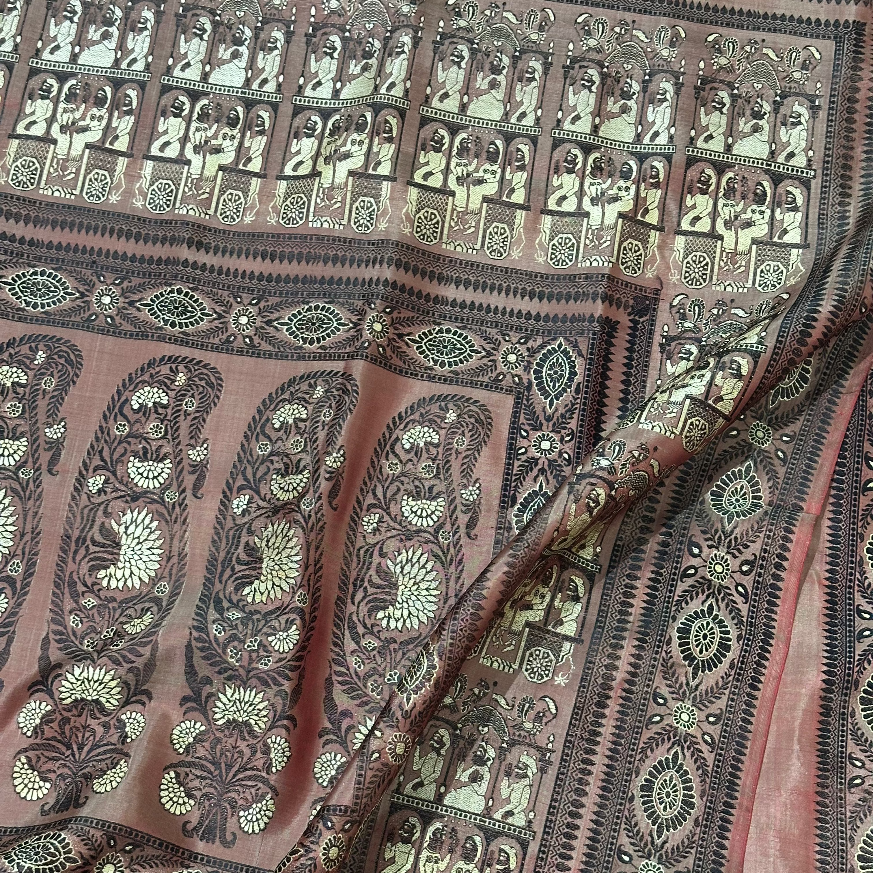 Dusty Rose Baluchari from Bengal