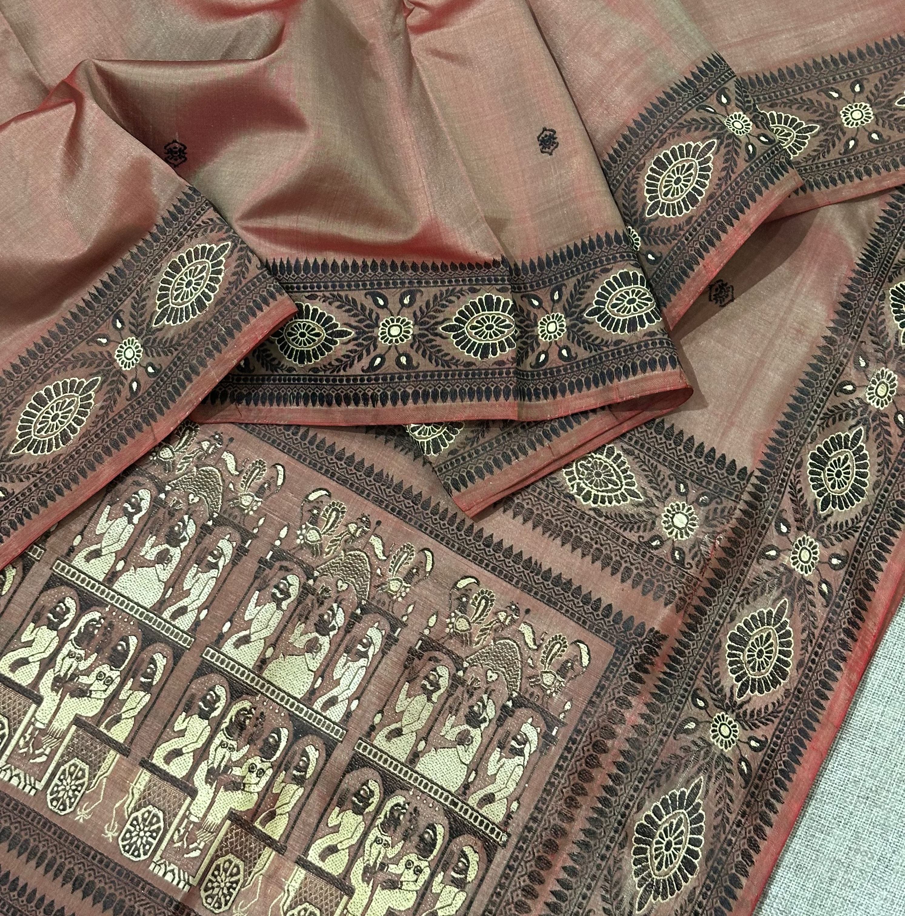 Dusty Rose Baluchari from Bengal