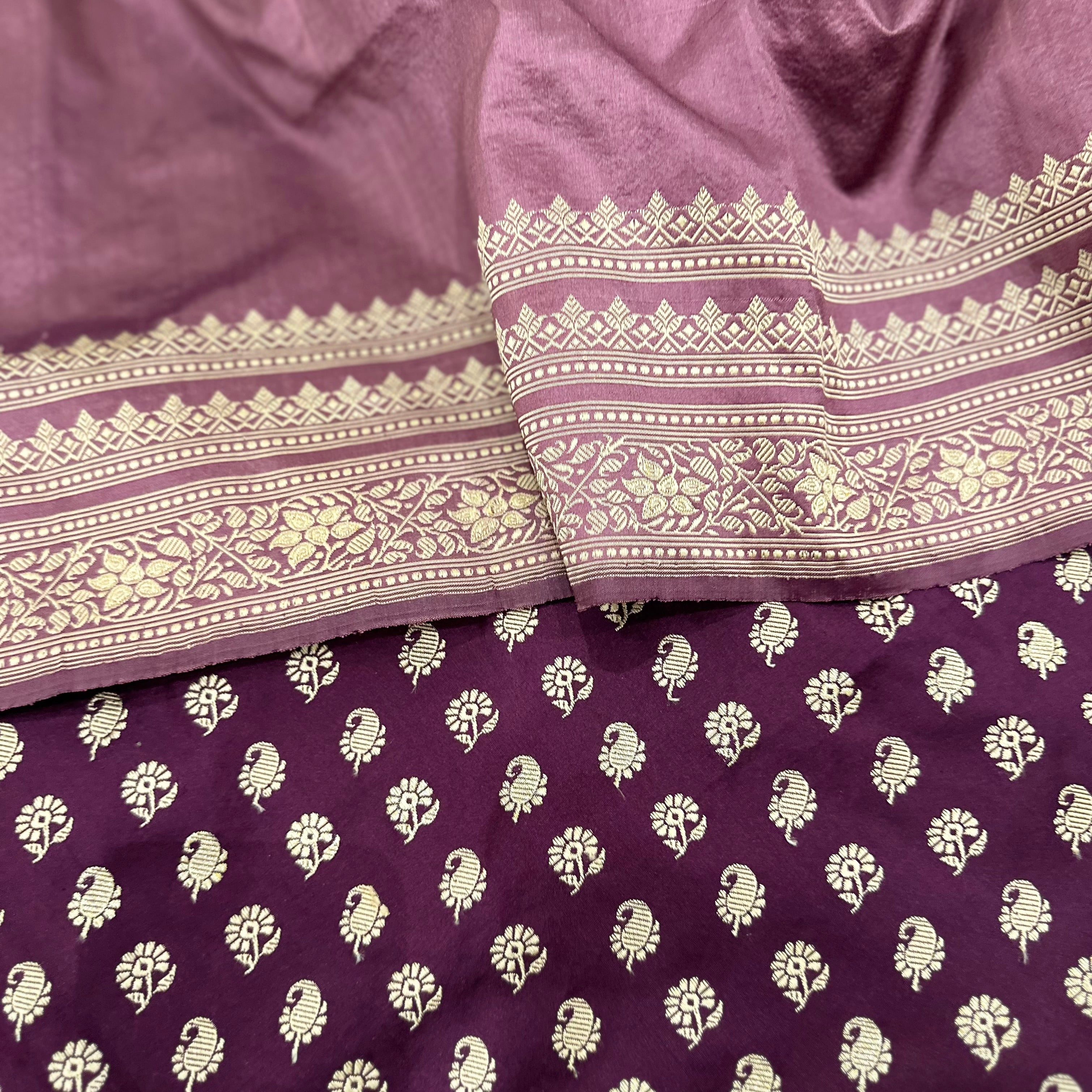 Dark Purple Buti Baluchari with Tree of Life