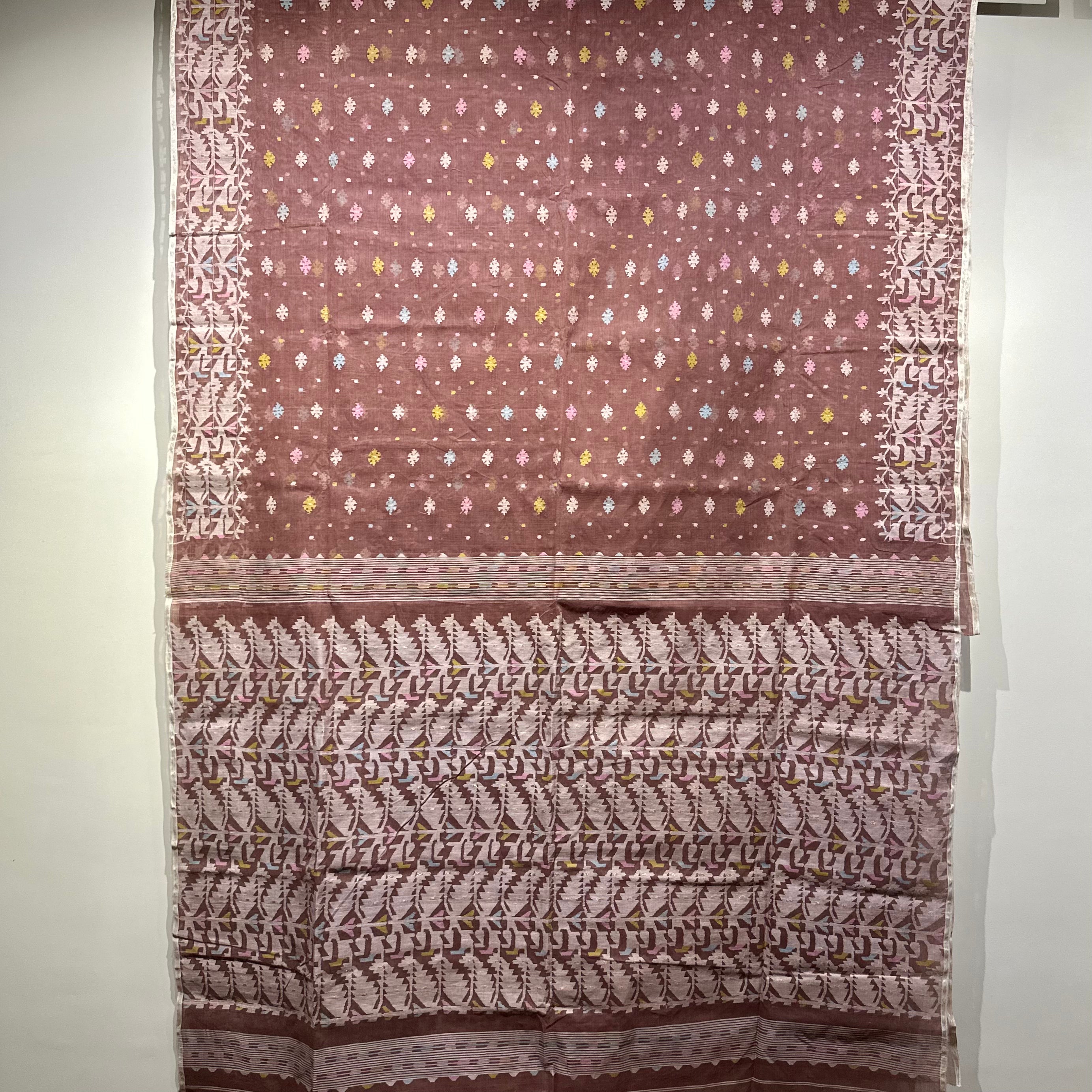 Brown Dhakai Jamdani