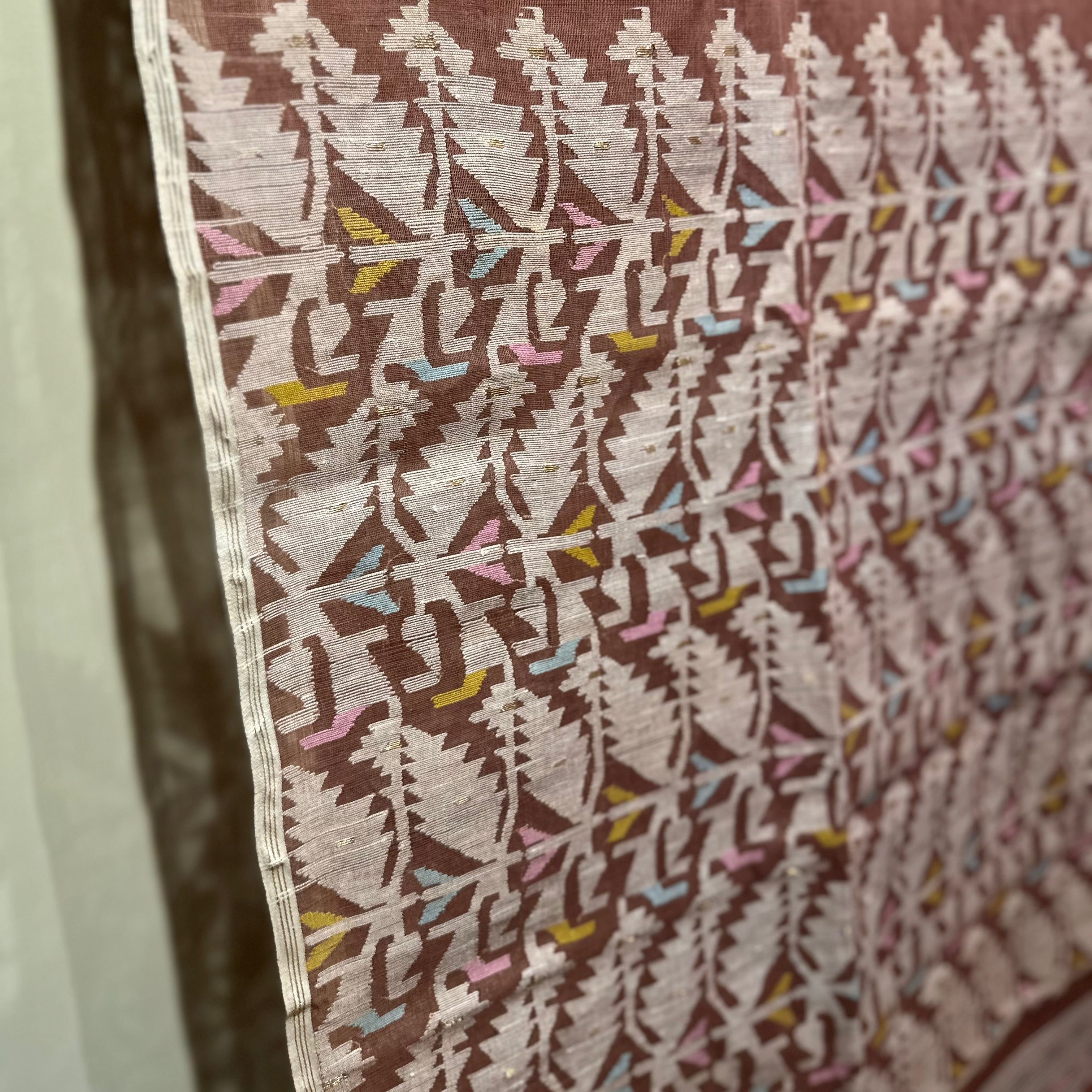 Brown Dhakai Jamdani