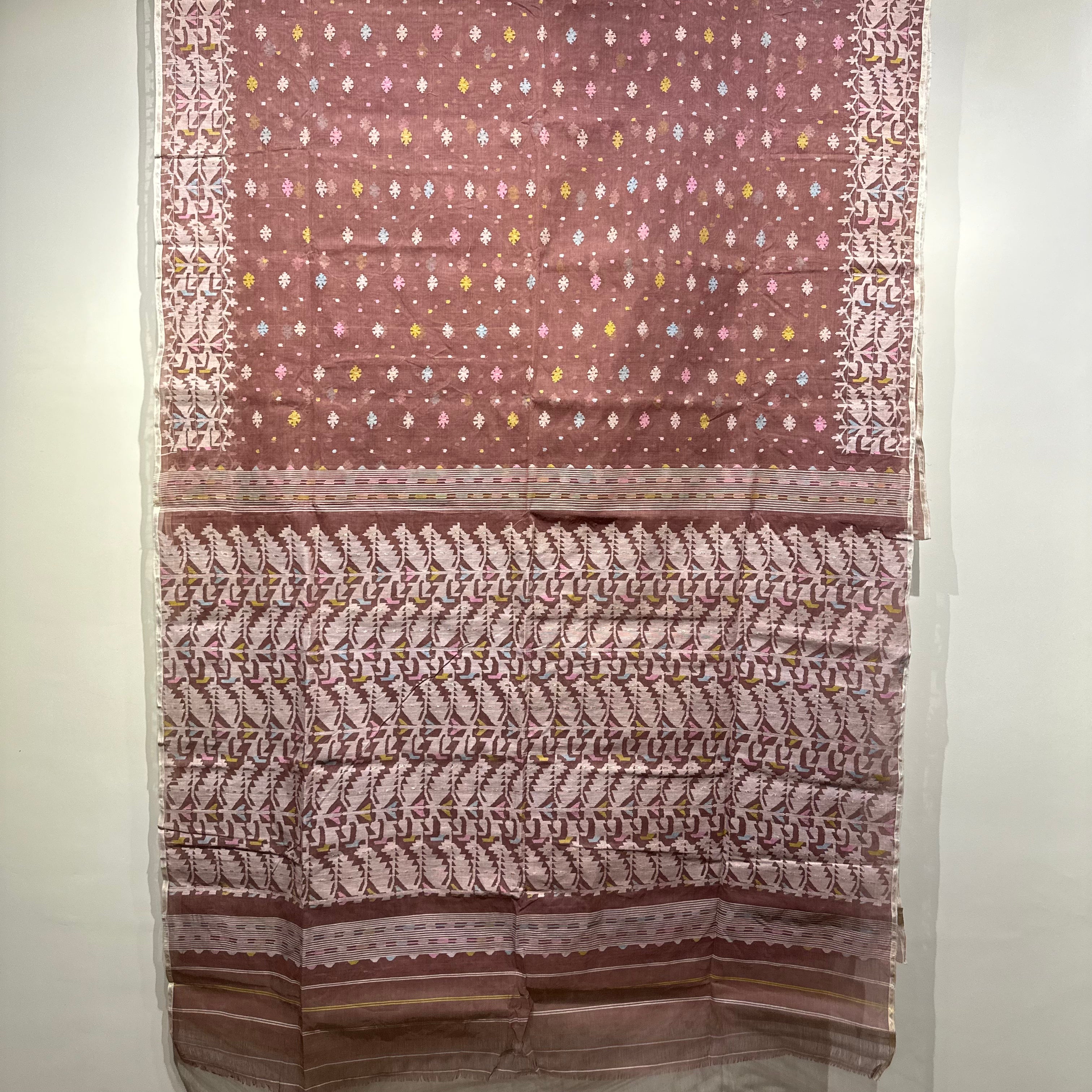 Brown Dhakai Jamdani