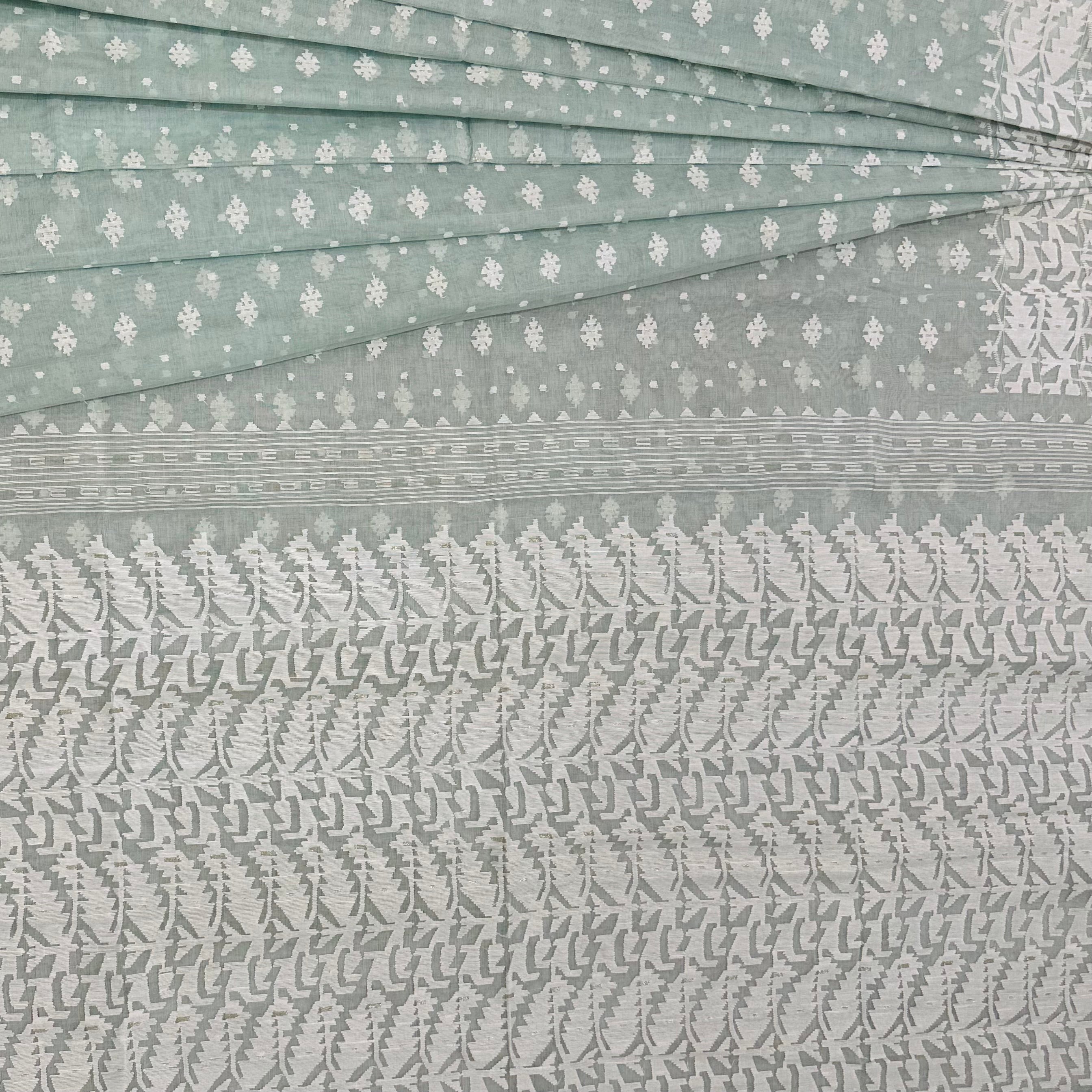 Ice Blue Dhakai Jamdani