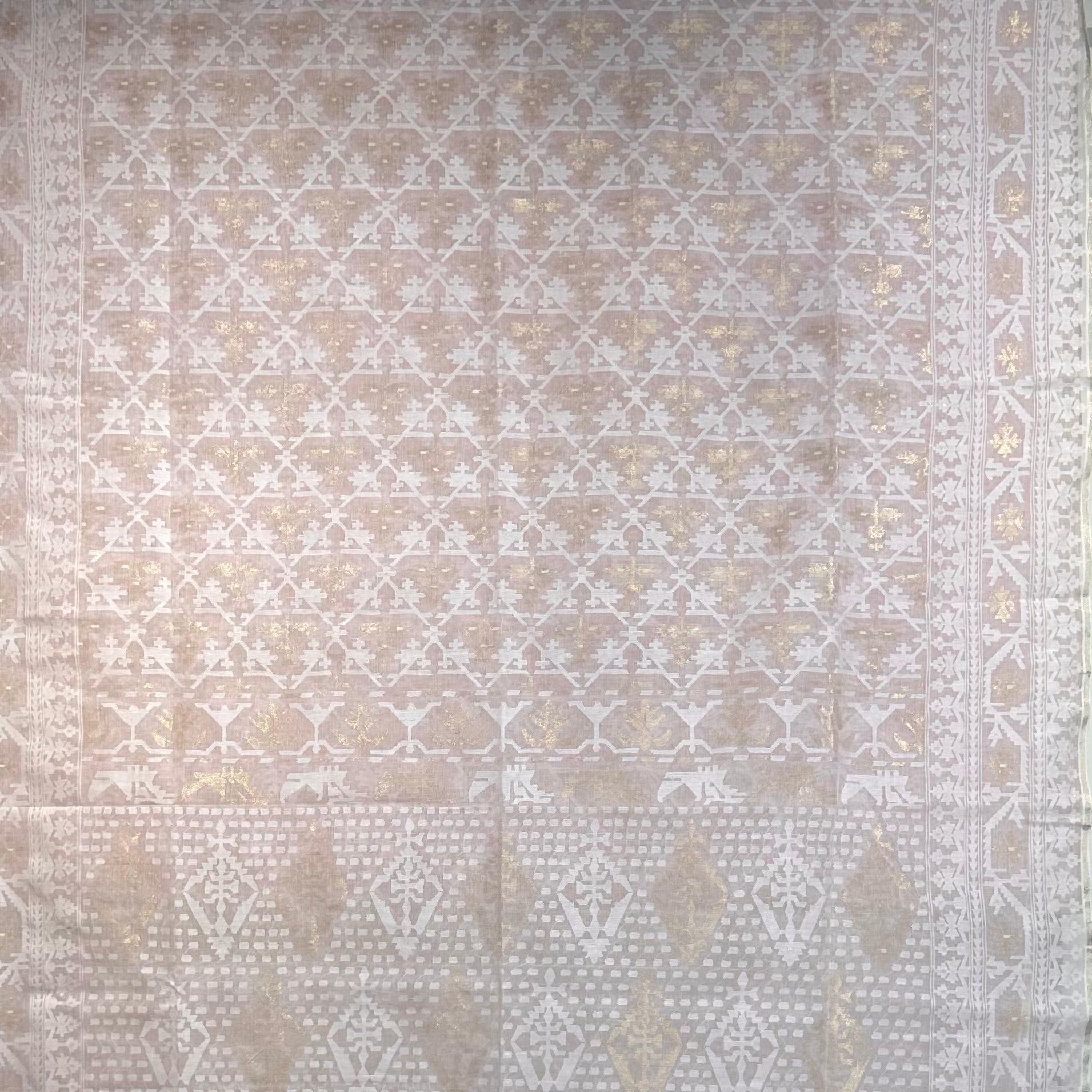 Light Pink Dhakai Jamdani Saree