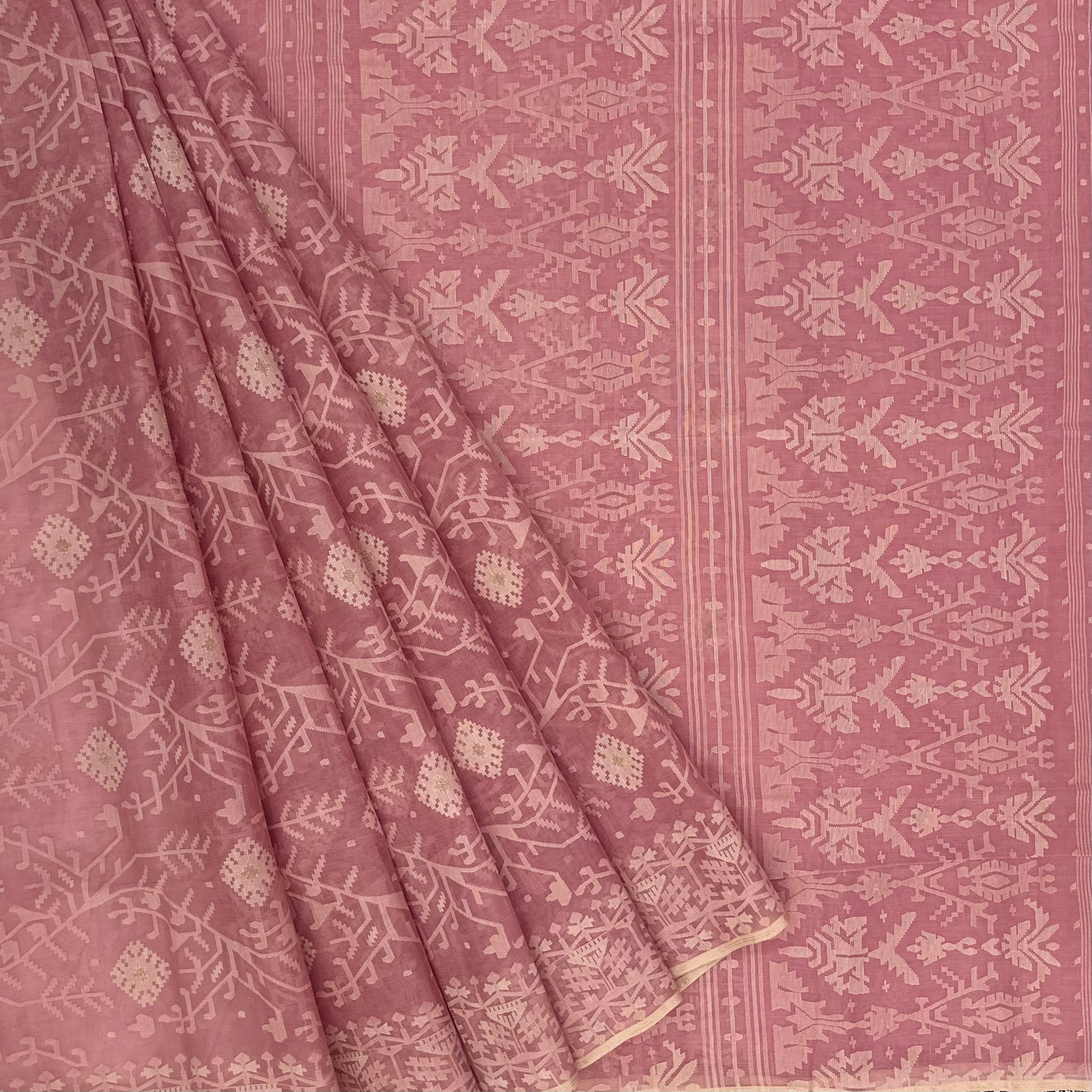 Dusty Pink Dhakai Jamdani
