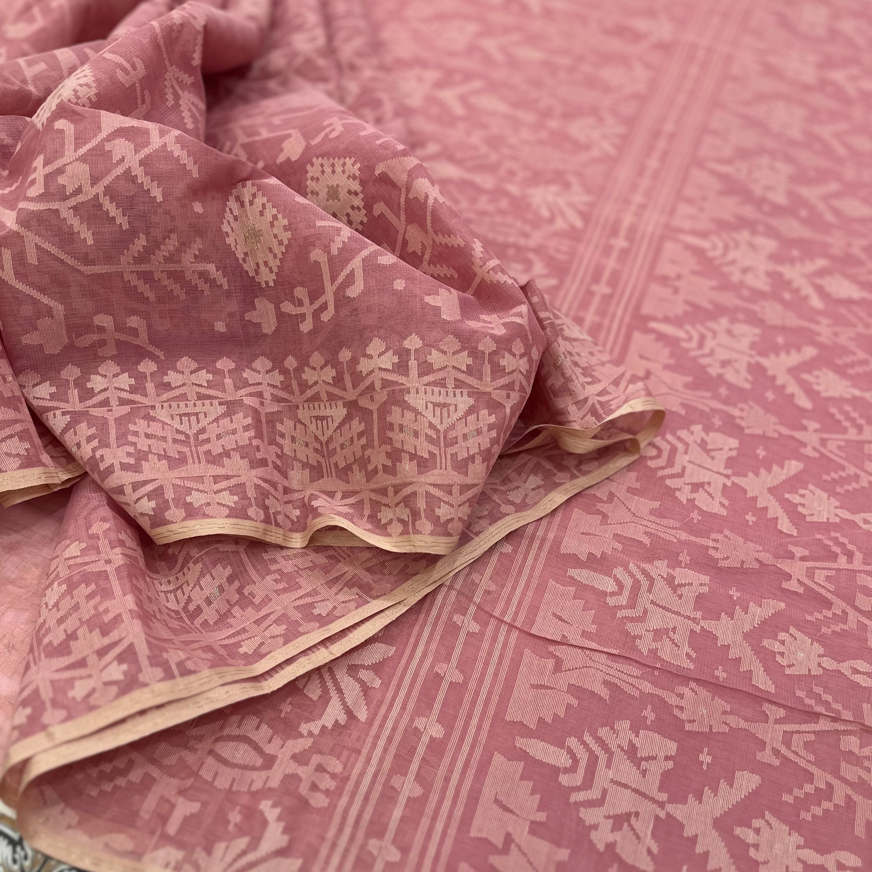 Dusty Pink Dhakai Jamdani
