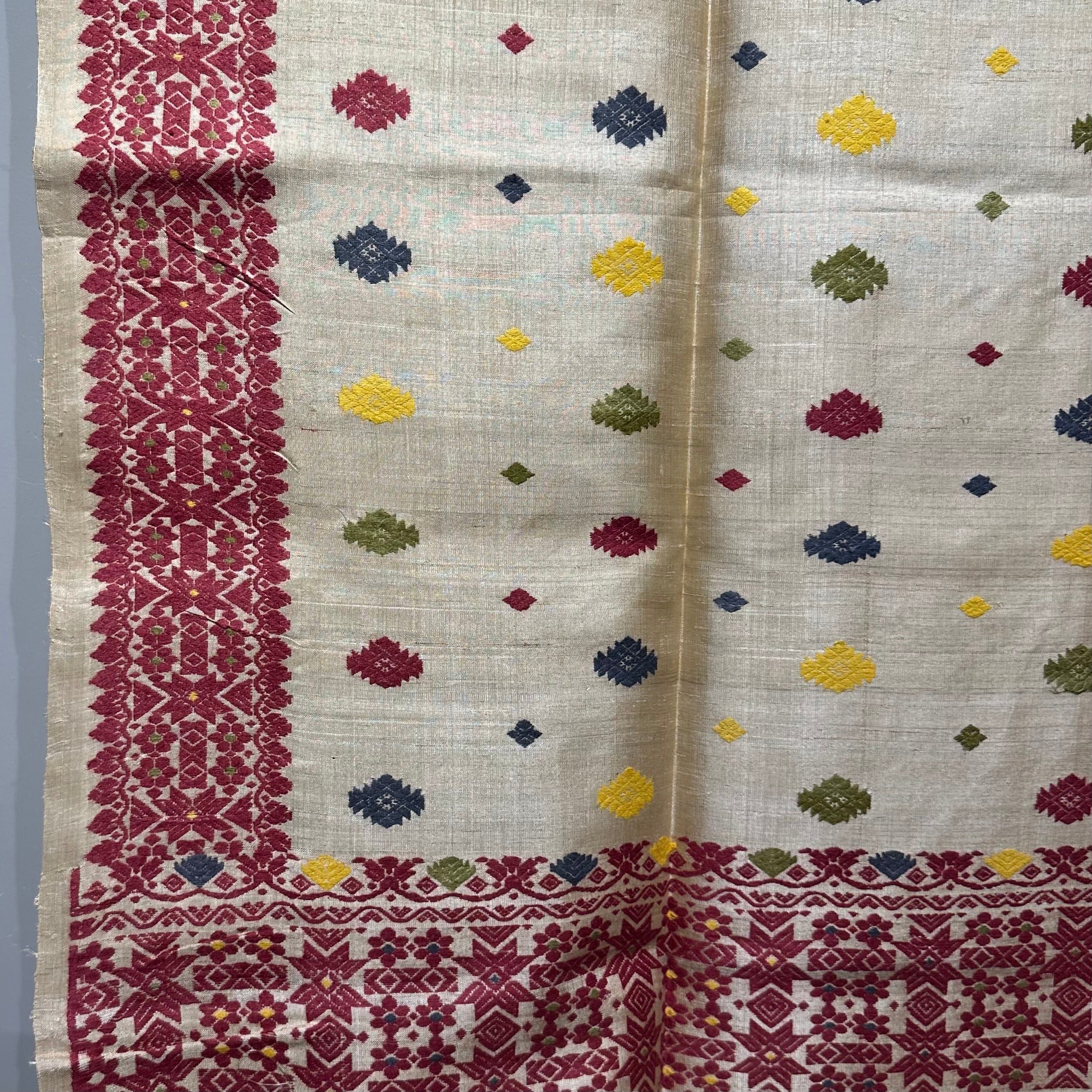 Red Heirloom Pure Assamese Muga Saree