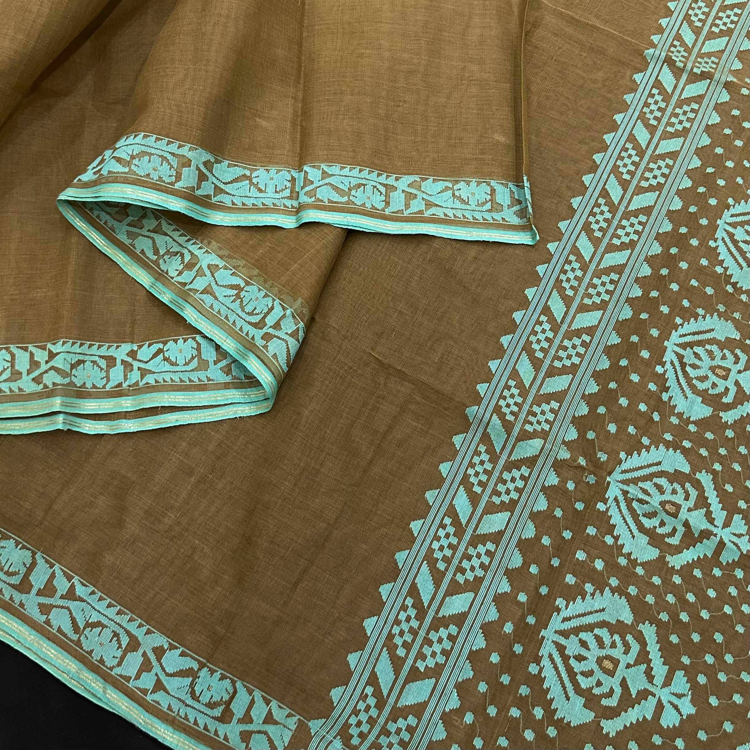 Moss Green Dhakai Jamdani