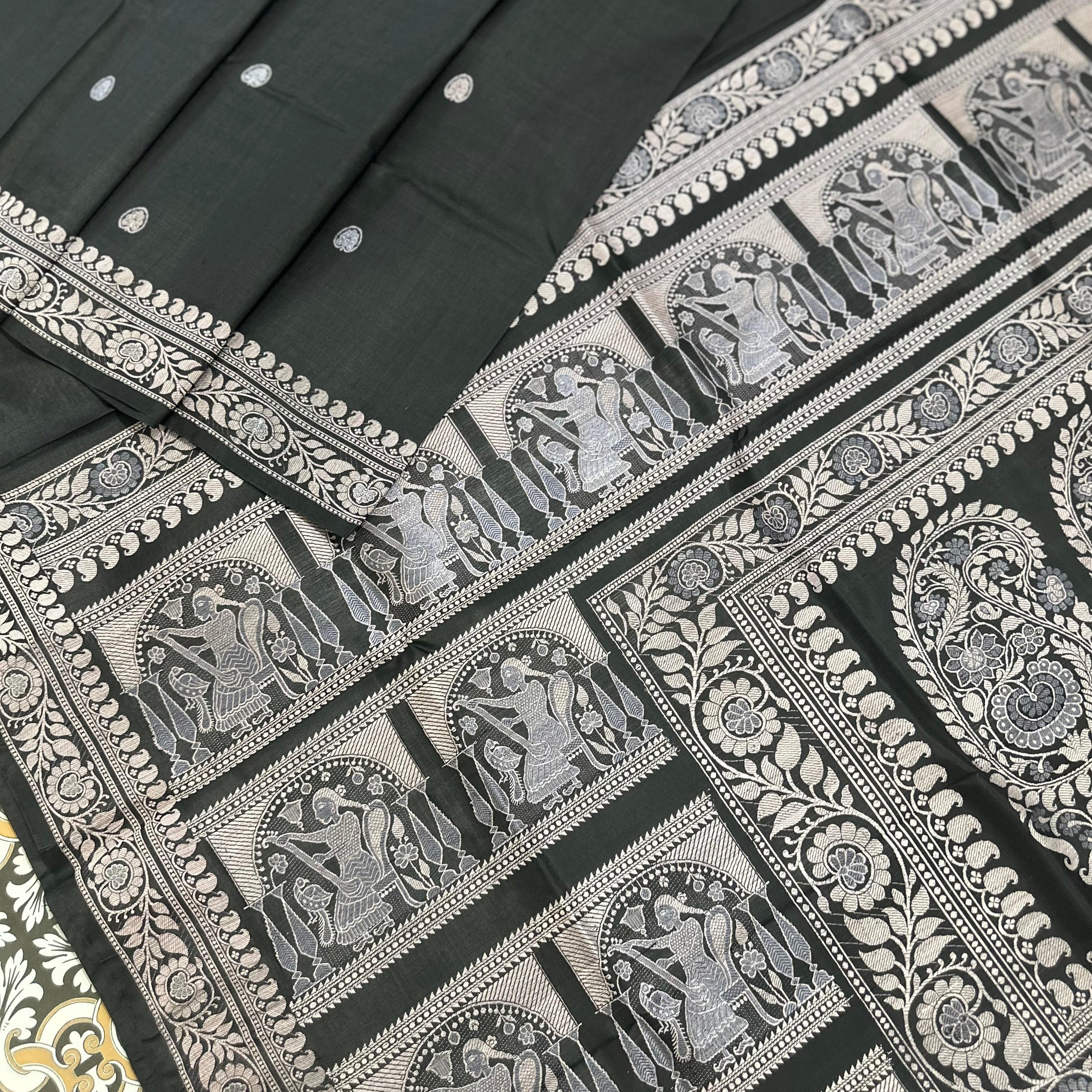 Black Revival Baluchari from Bengal