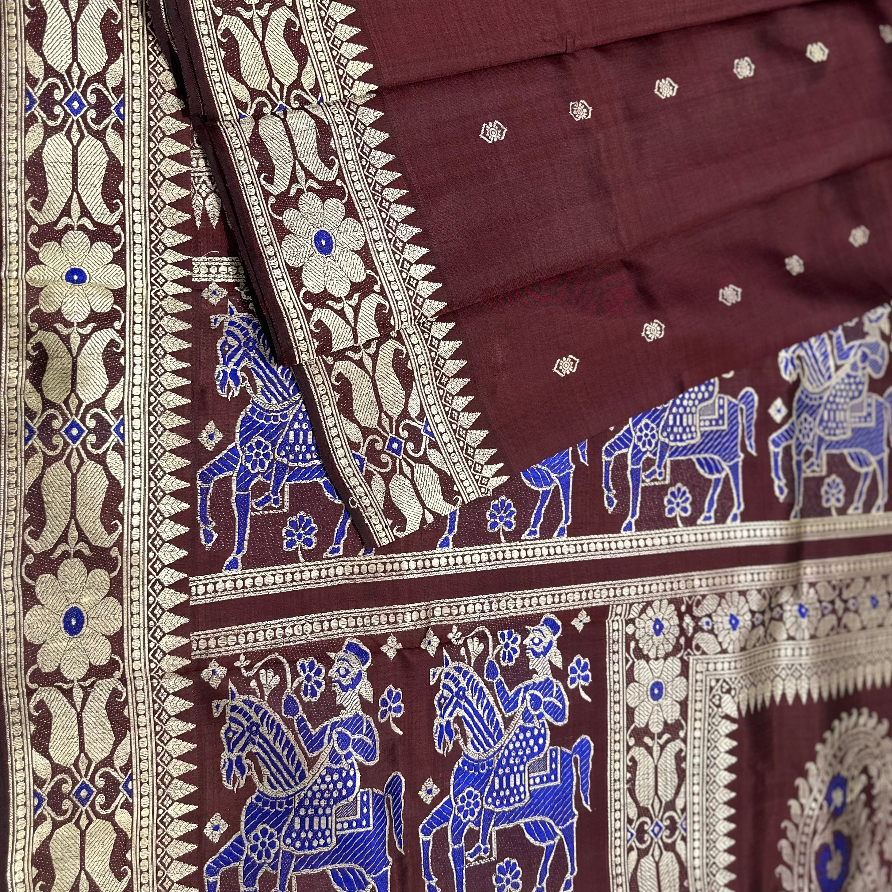 Brown Revival Baluchari from Bengal