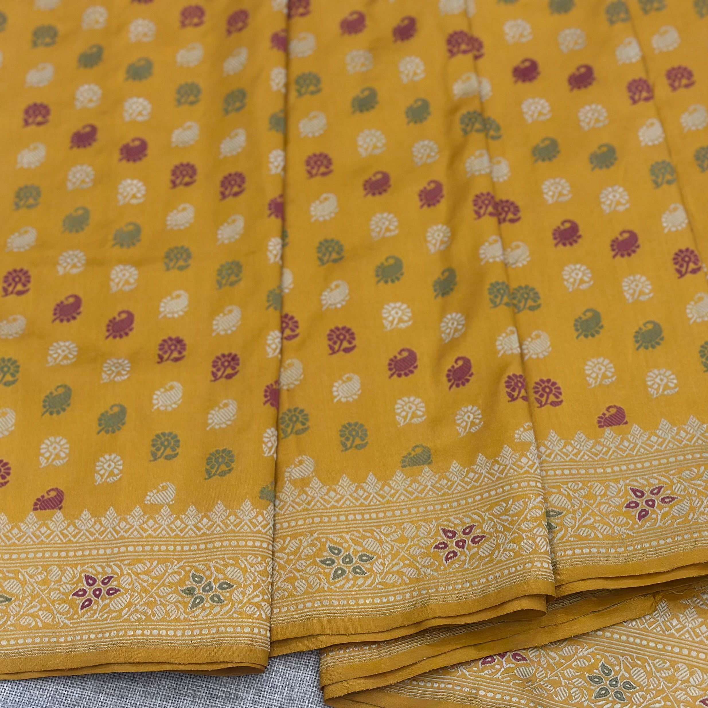 Alphonso Yellow Butidar Baluchari from Benaras