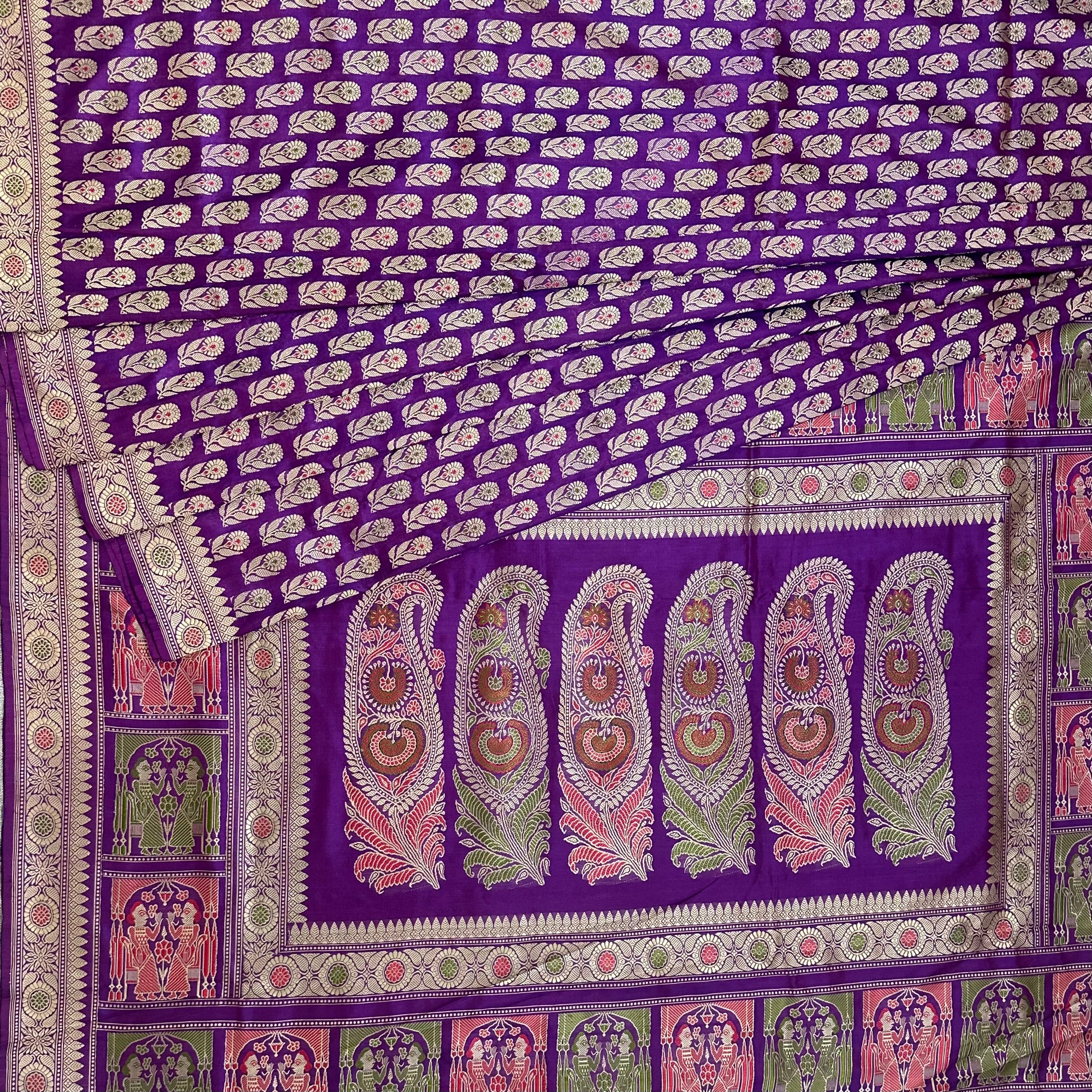Purple Baluchari from Benaras