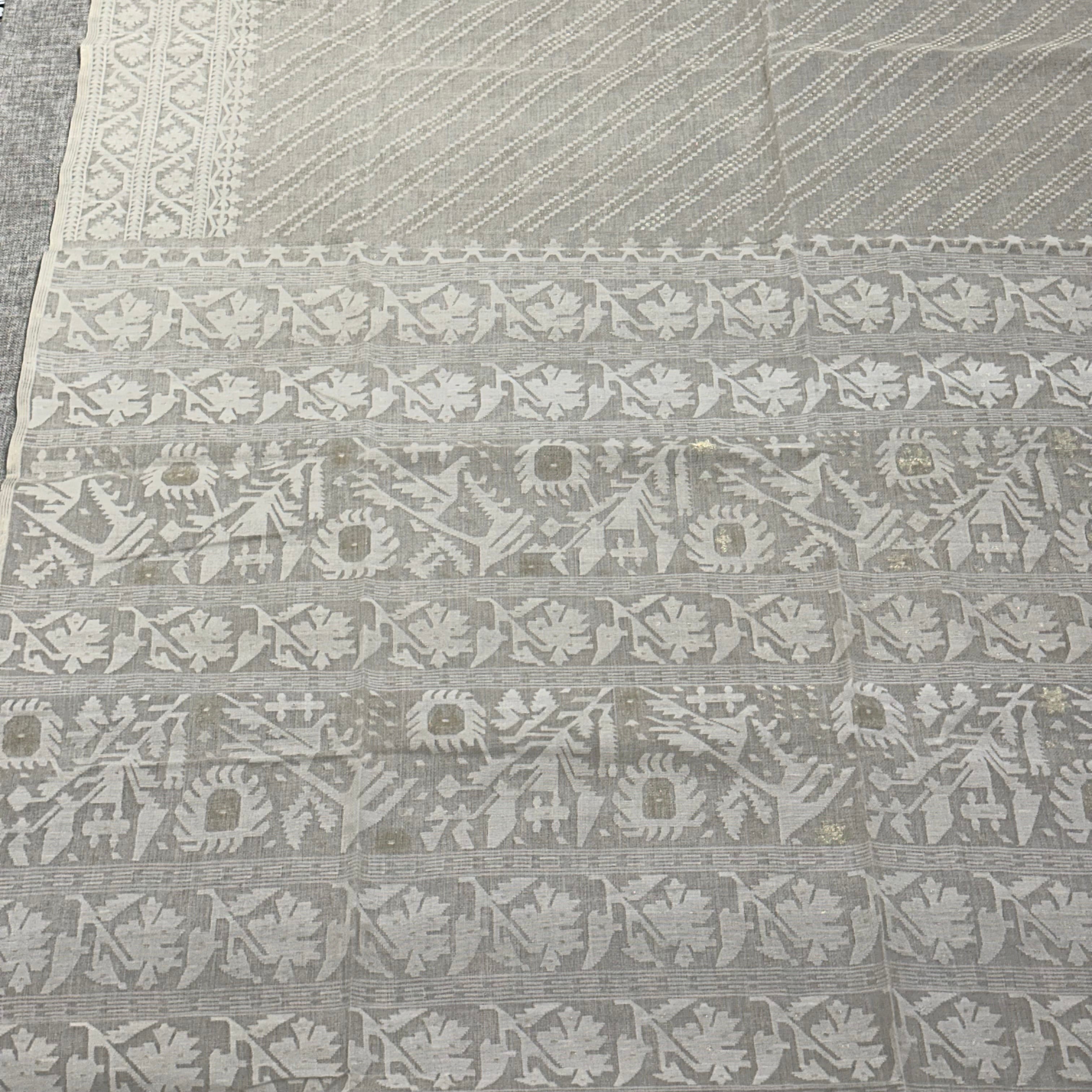 White Ada Dhakai Jamdani