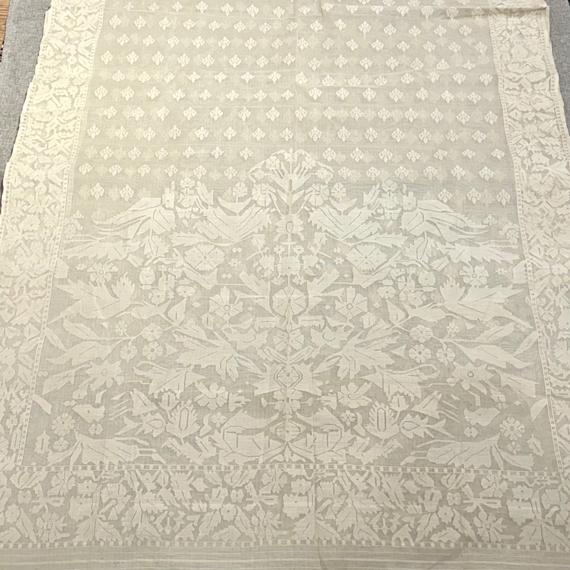 White on White Dhakai Jamdani