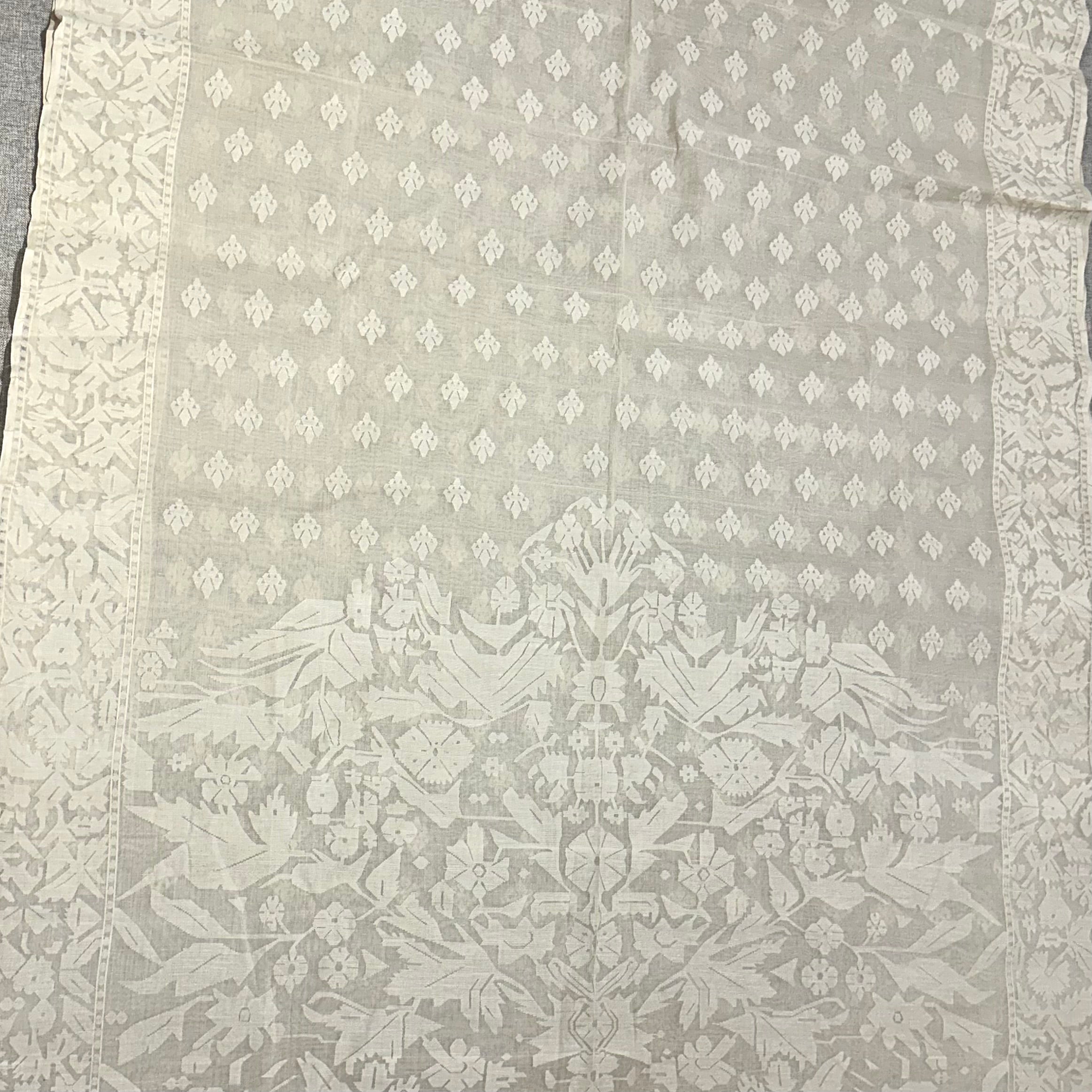 White on White Dhakai Jamdani