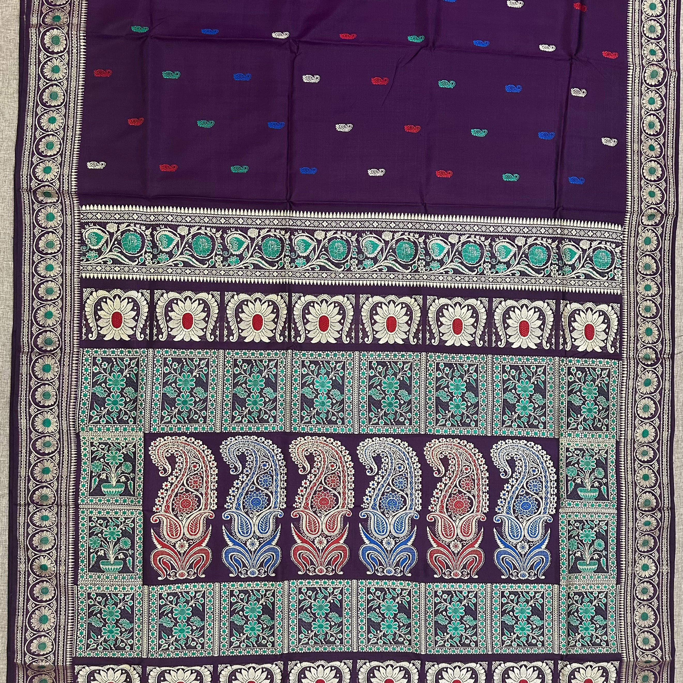 Purple Revival Baluchari from Bengal