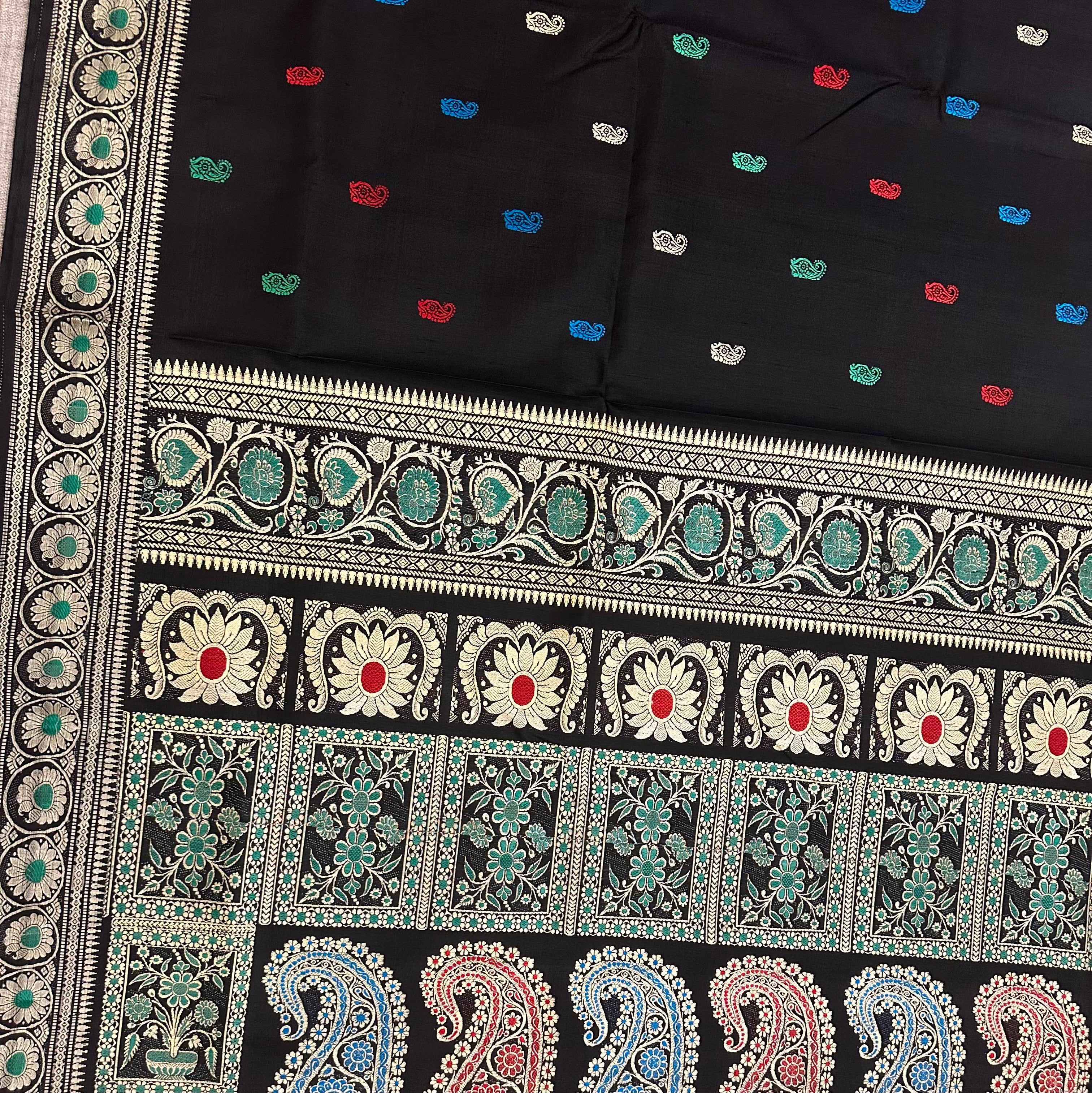 Black Revival Baluchari from Bengal