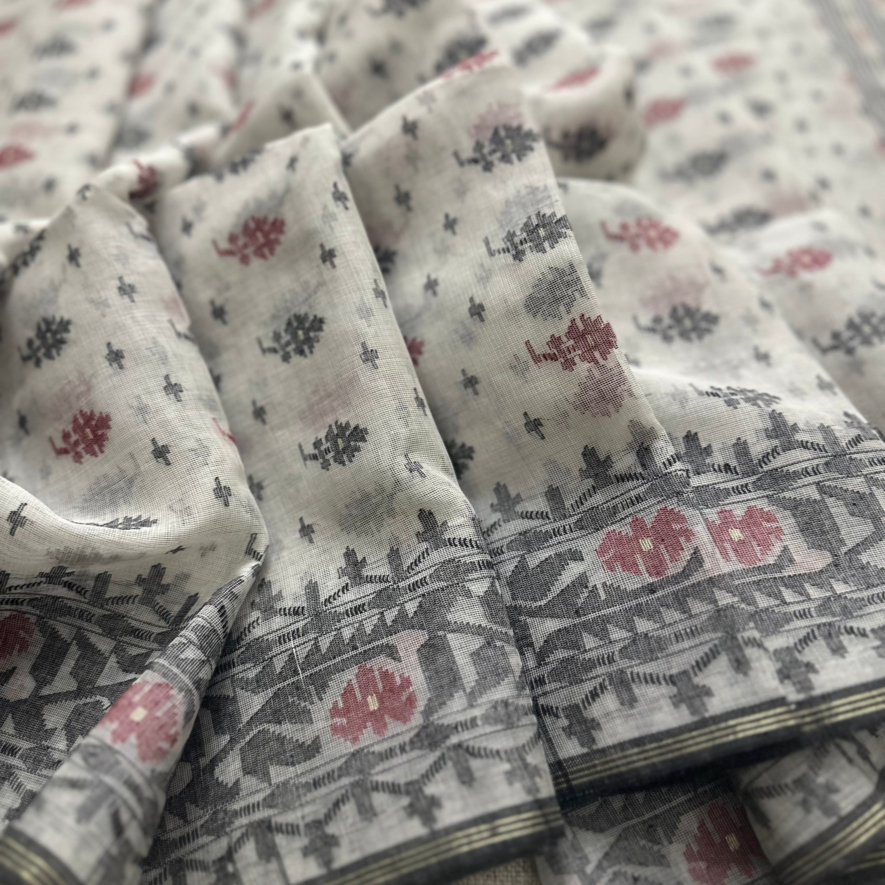 White Dhakai Jamdani