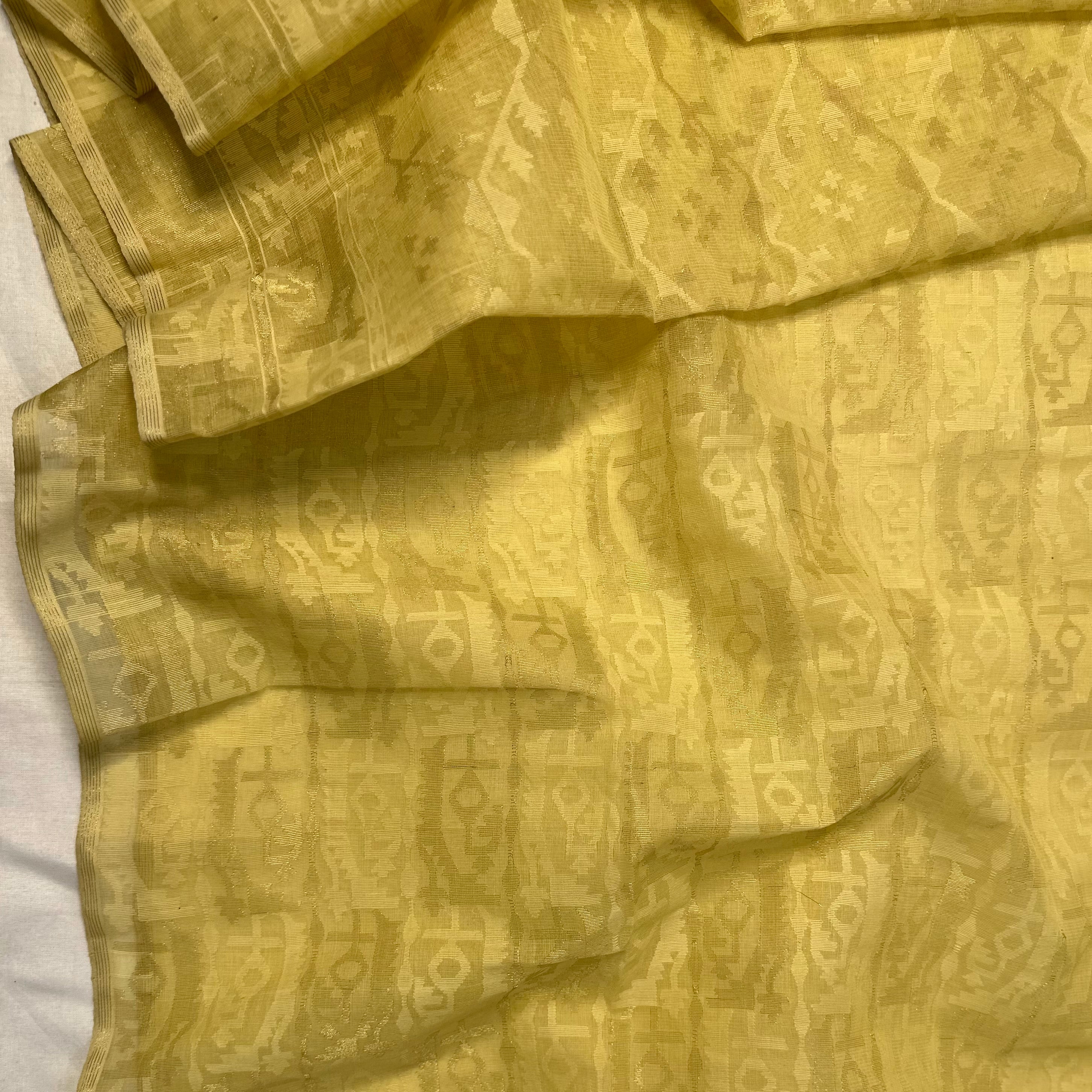 Light Yellow Dhakai Jamdani