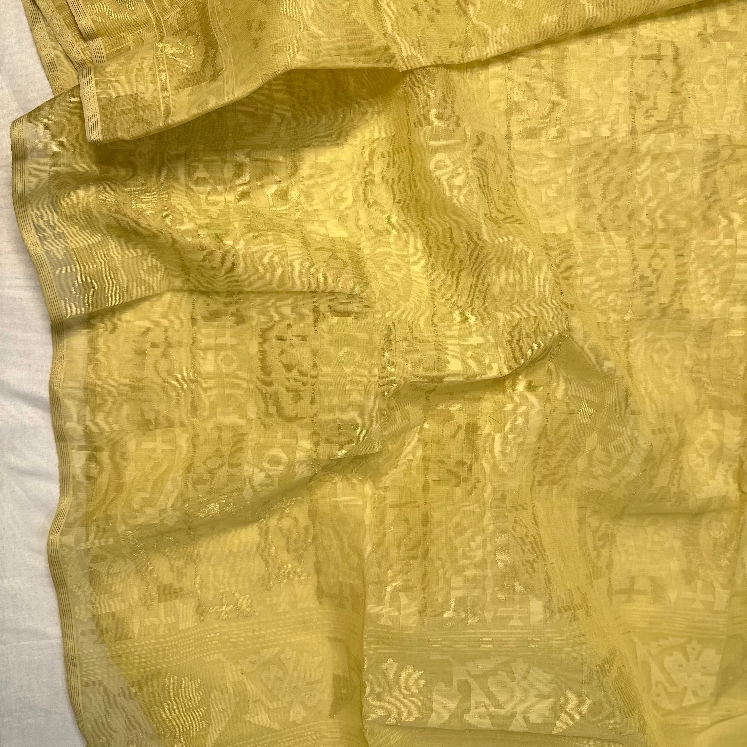 Light Yellow Dhakai Jamdani