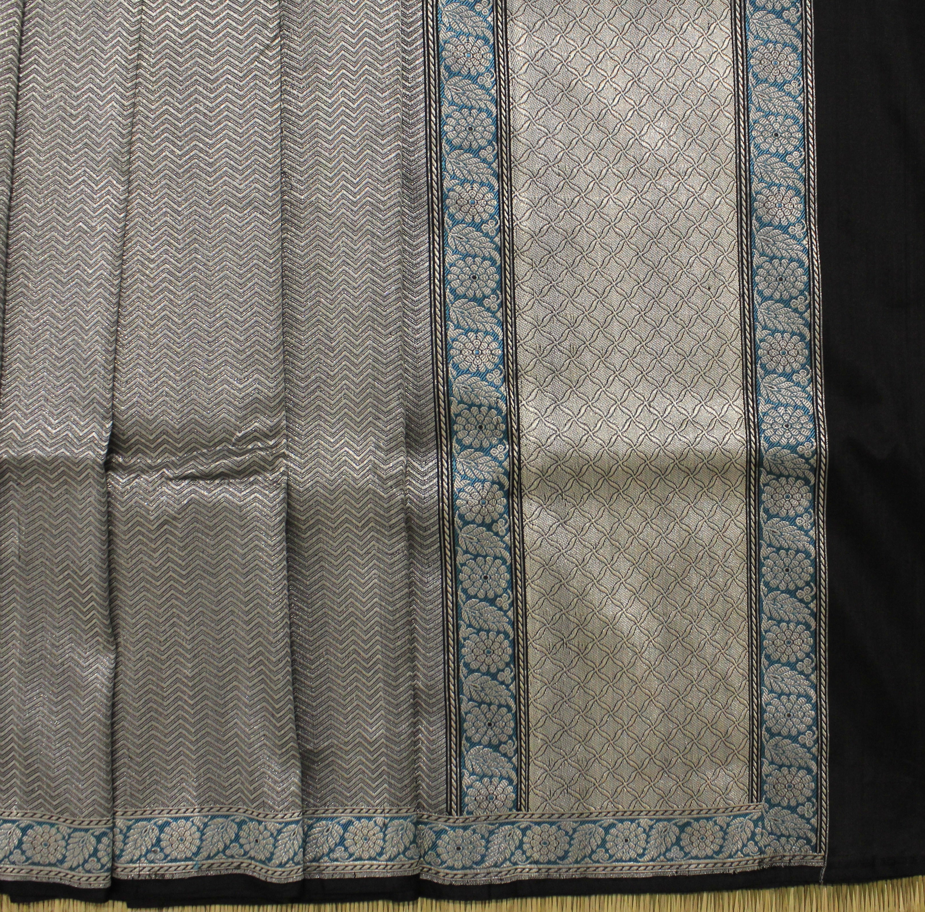 Black Tanchoi Benarasi with Minakari Khadwa Border