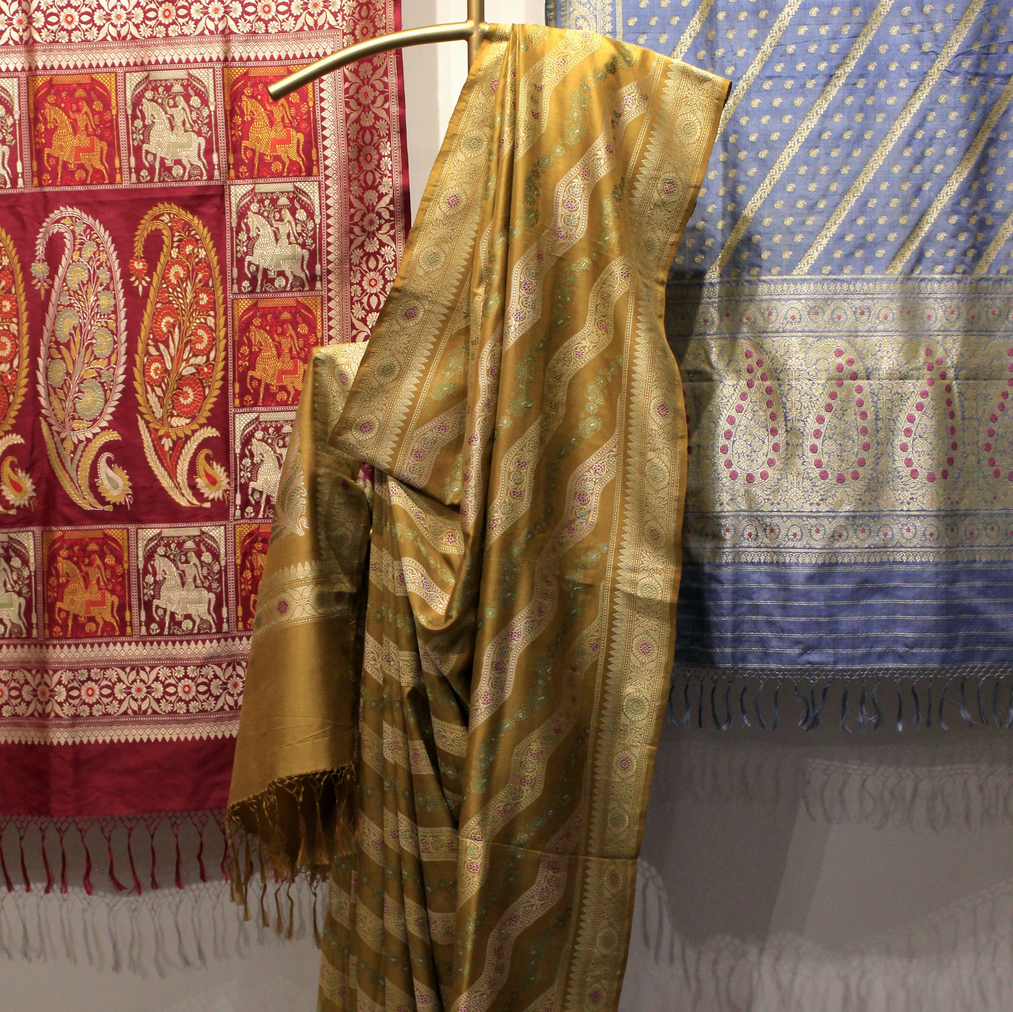 Dark Mustard Ada Revival Baluchari