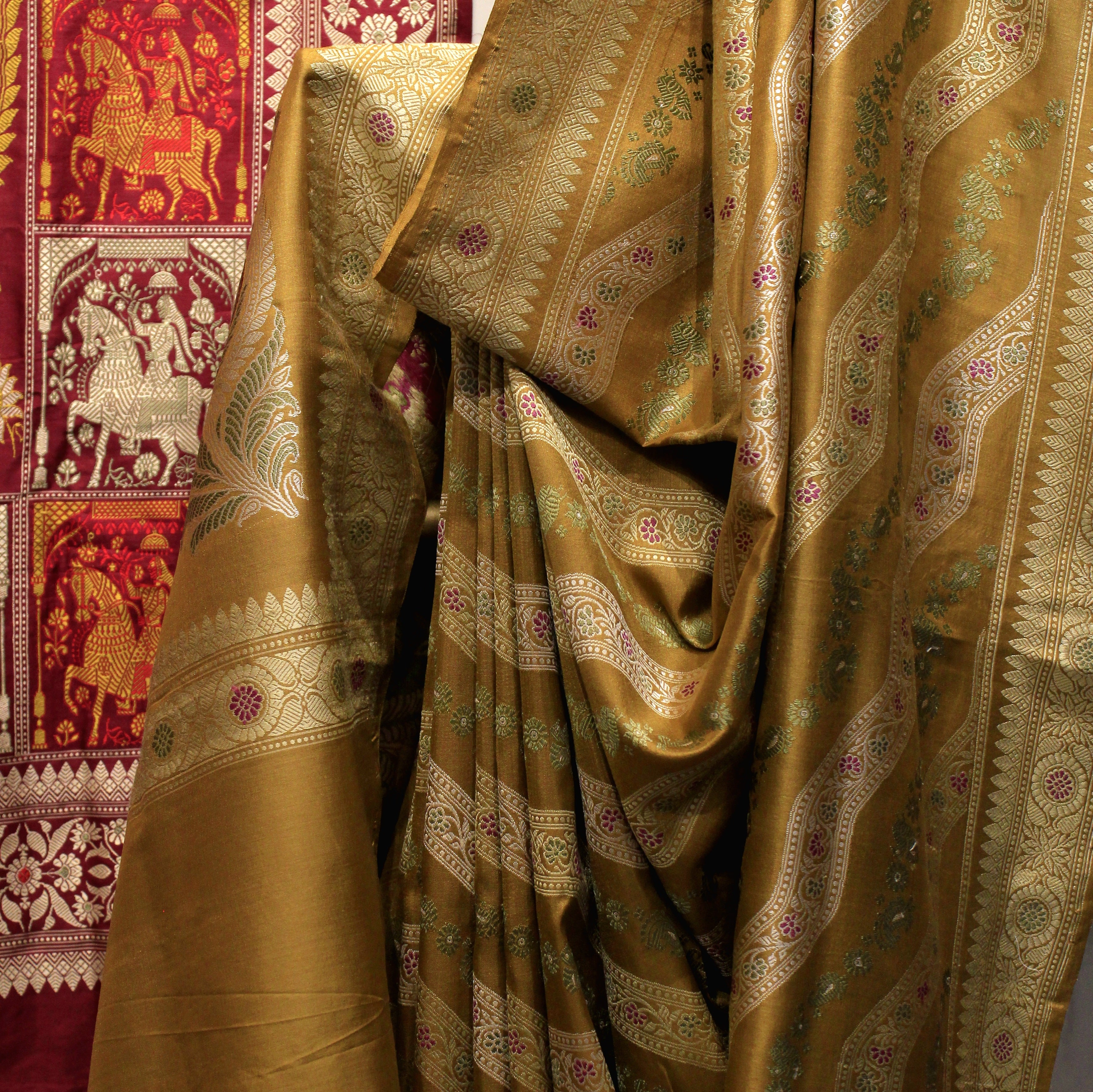 Dark Mustard Ada Revival Baluchari