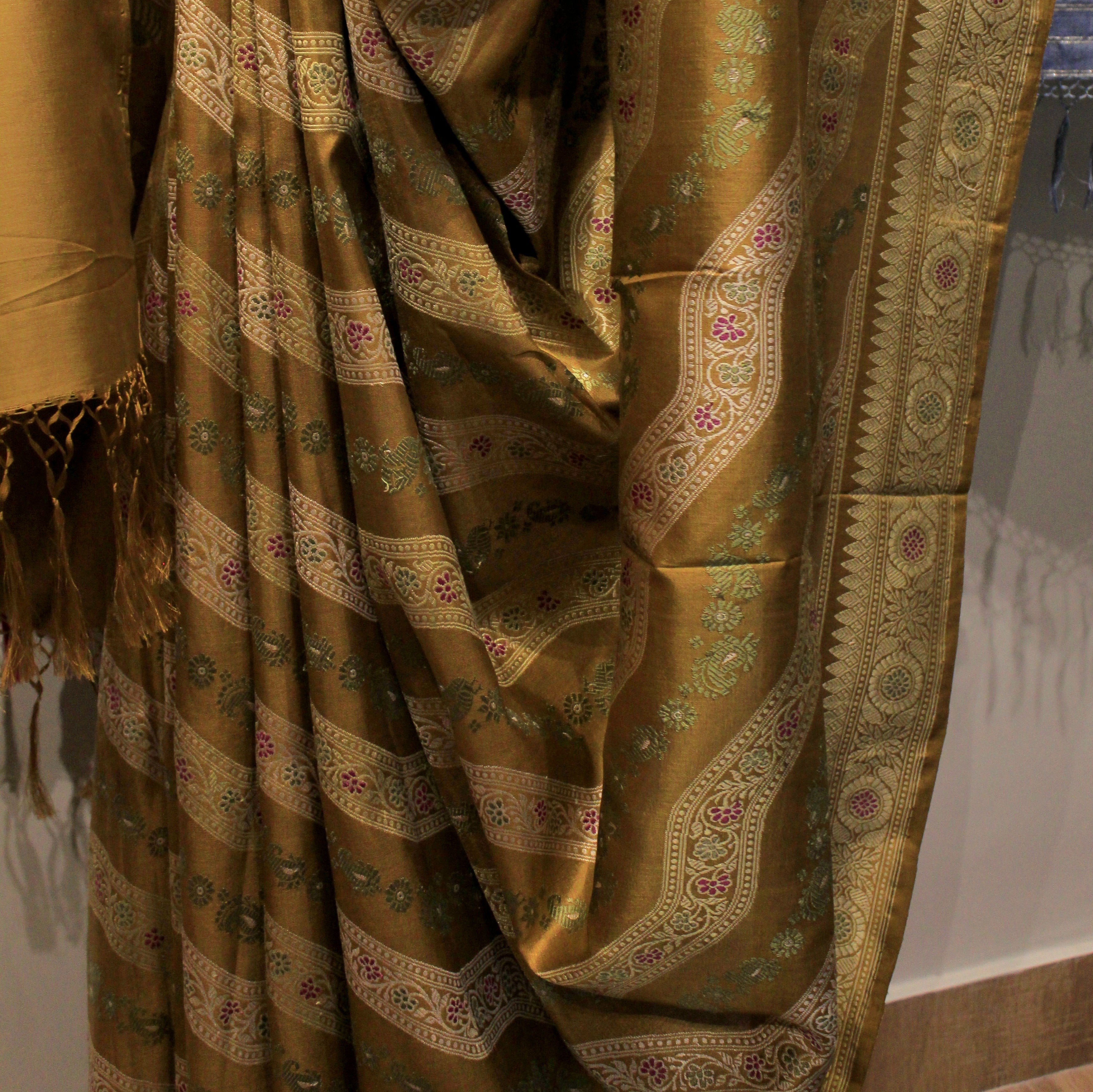 Dark Mustard Ada Revival Baluchari