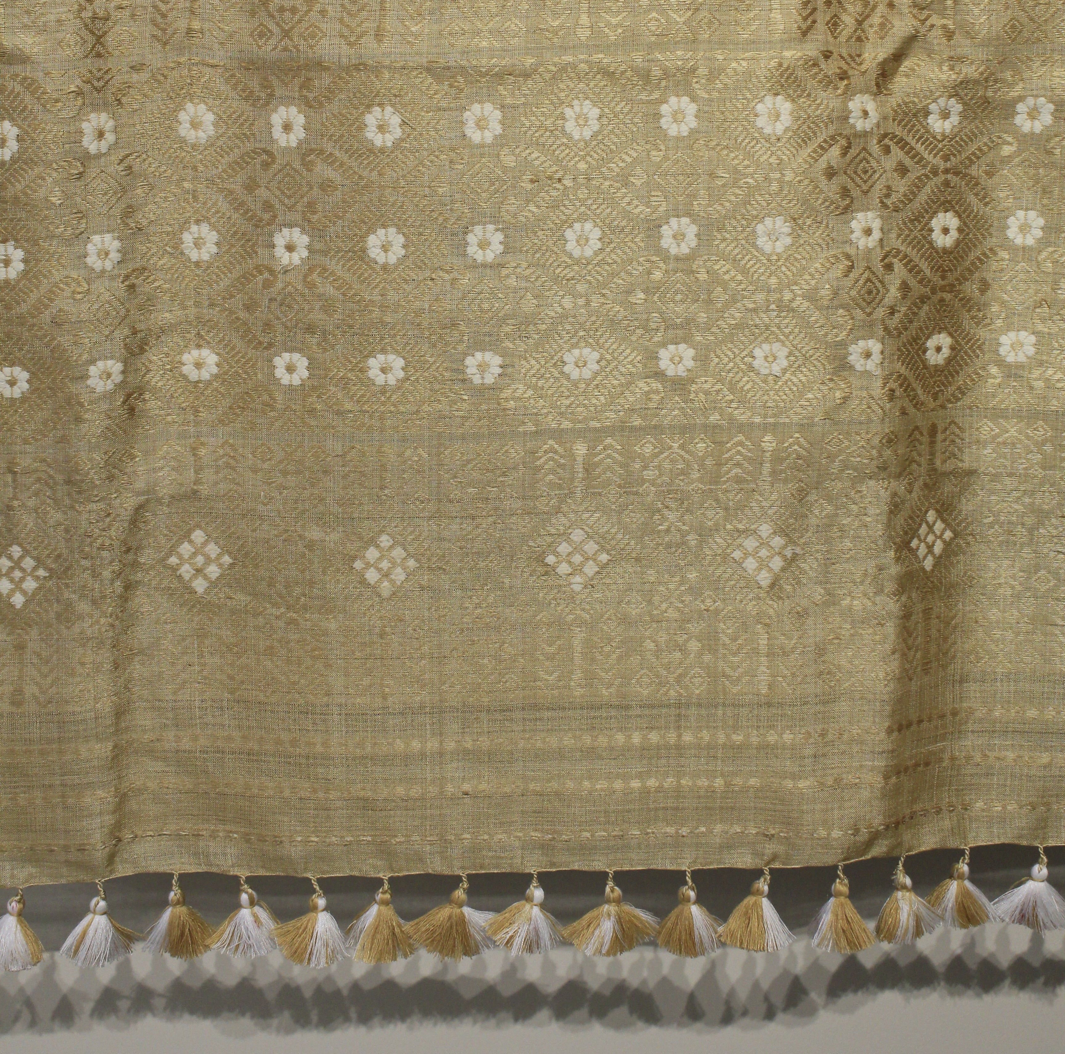 Heirloom Pure Assamese Muga Saree with Muga and Eri Extra Weft Palla