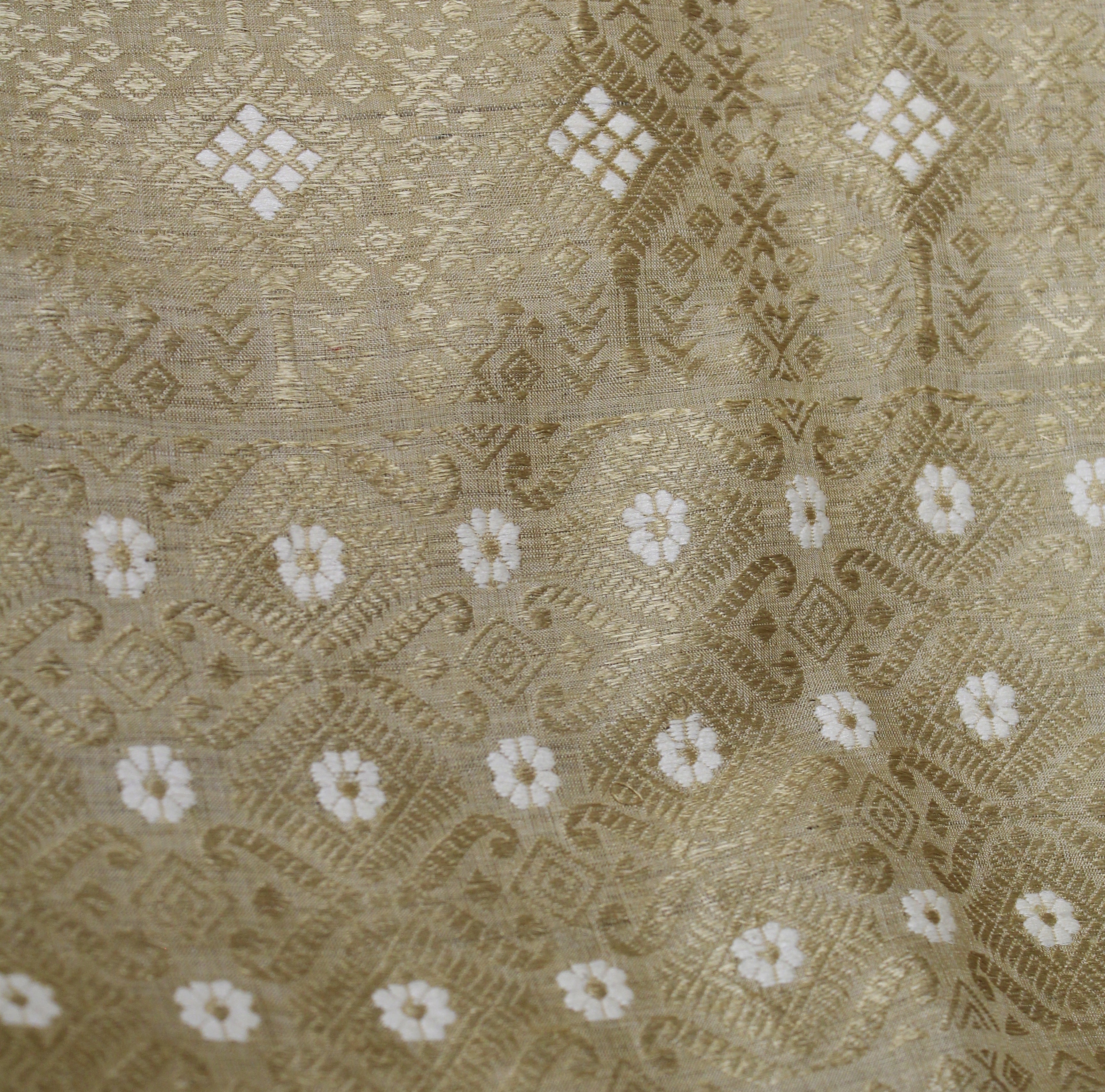 Heirloom Pure Assamese Muga Saree with Muga and Eri Extra Weft Palla
