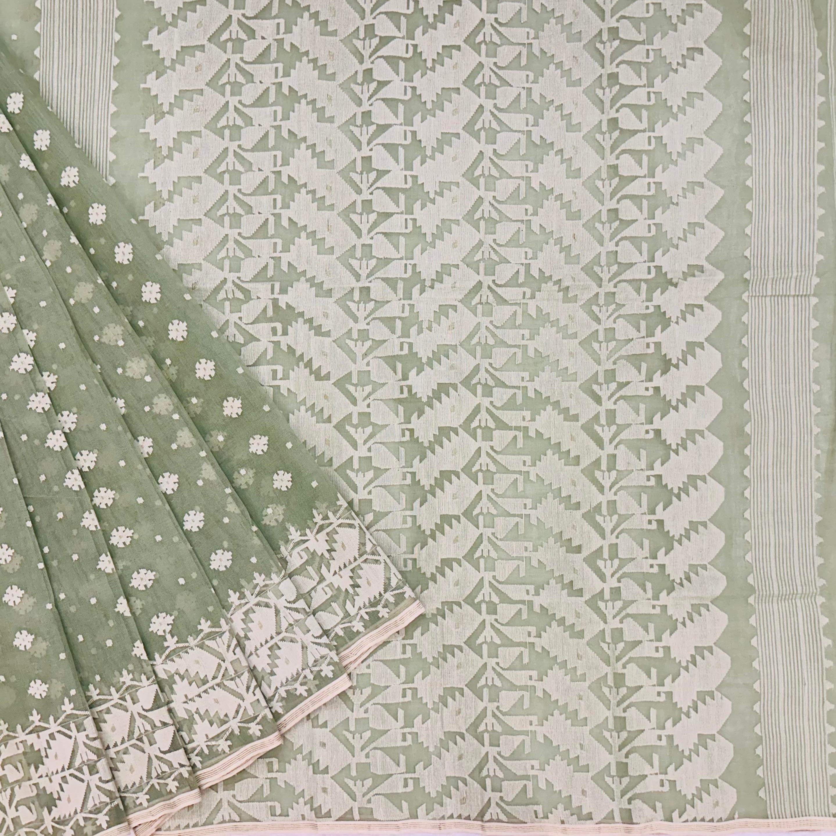 Light Green Dhakai Jamdani