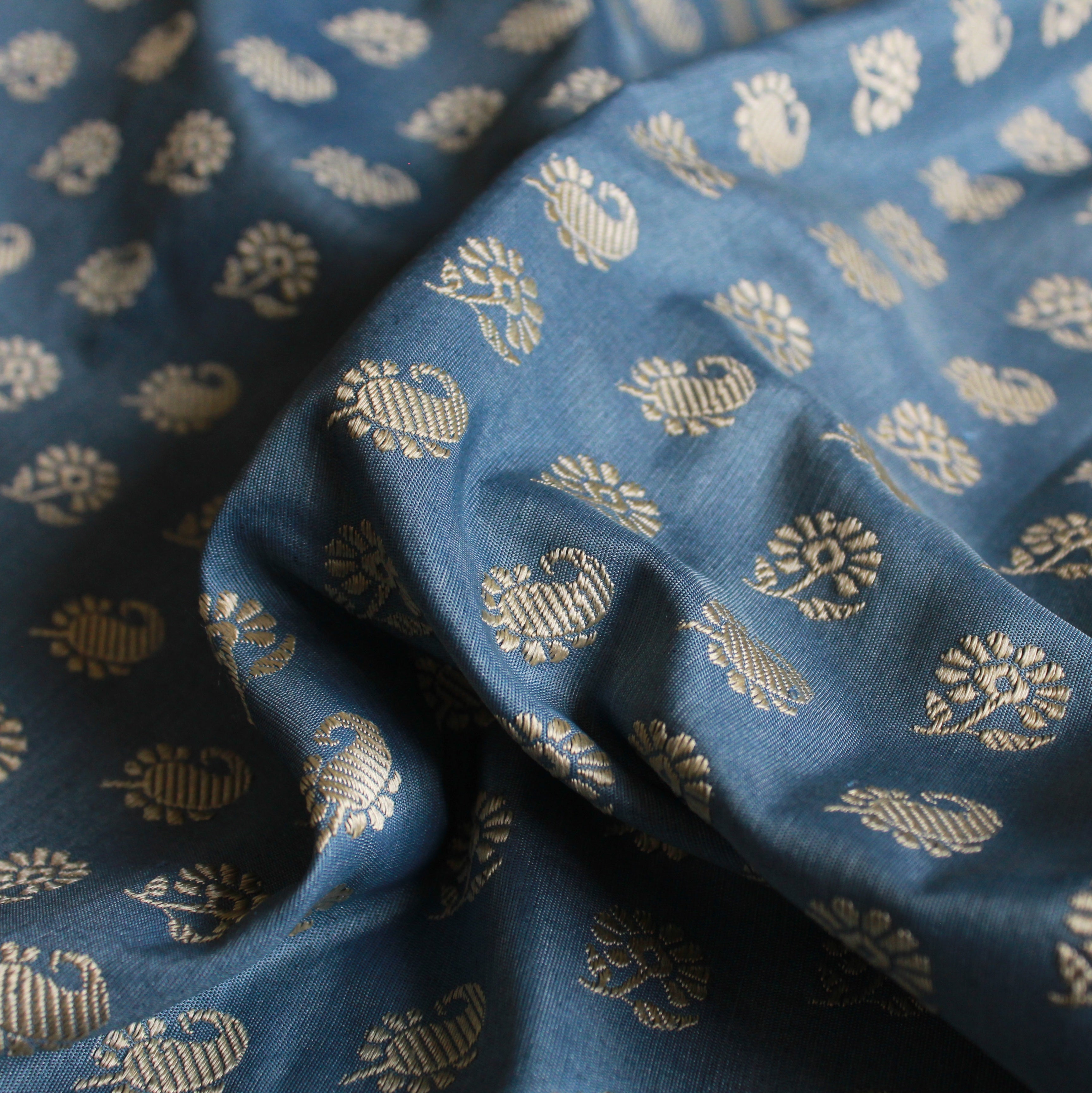 Natural Dyed Indigo Baluchari
