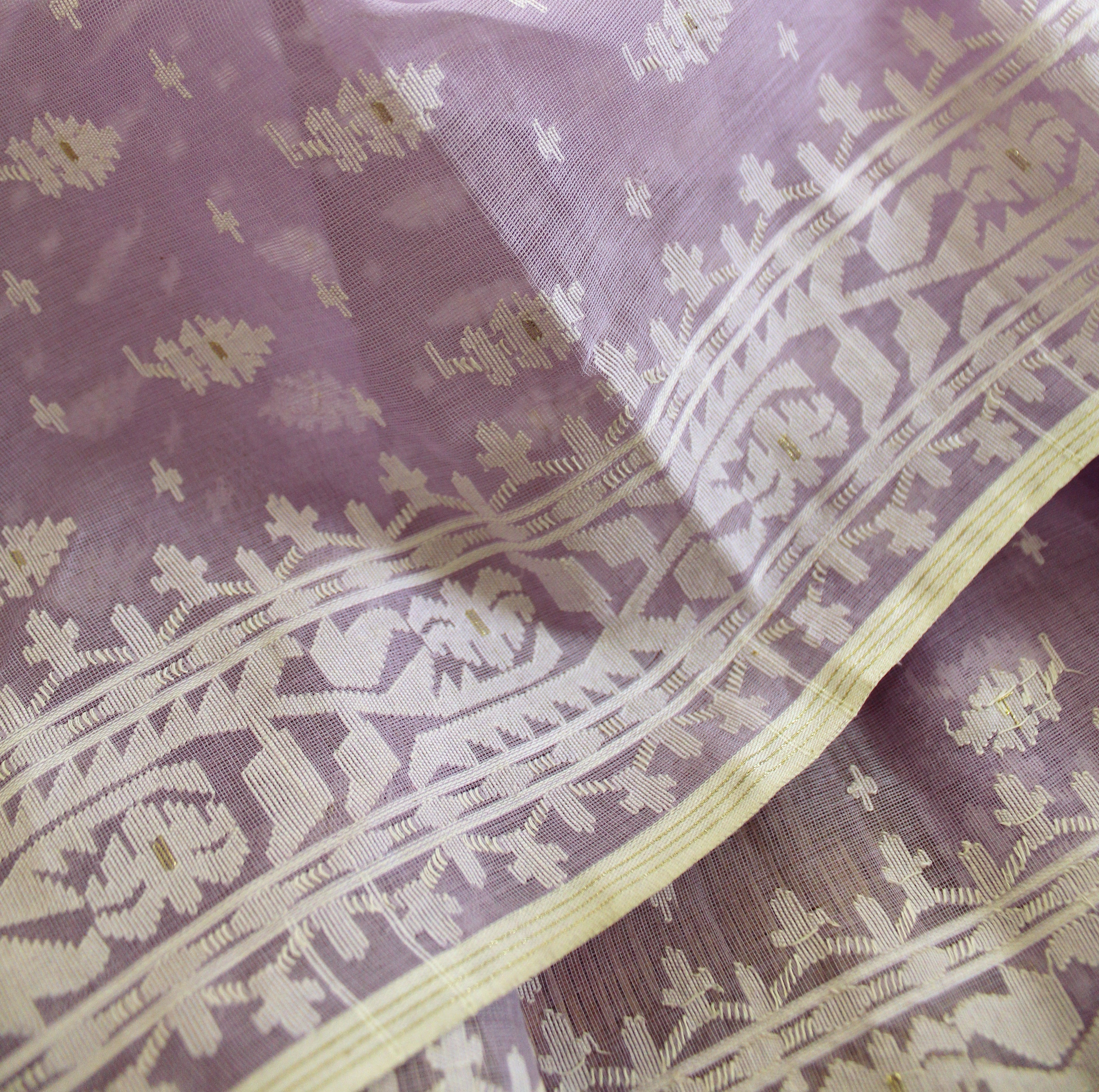 Lavender Dhakai Jamdani