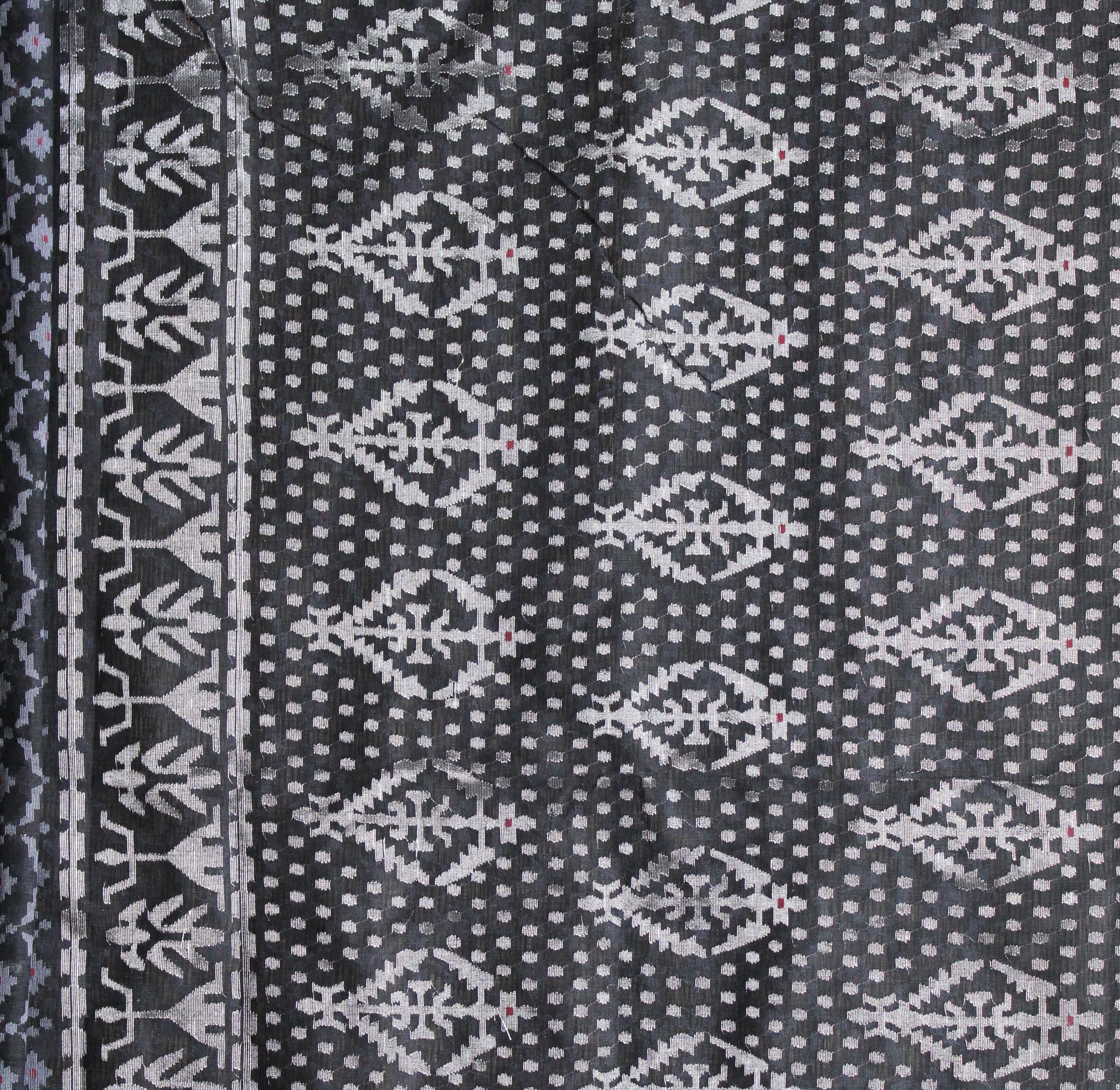 Black and White Jaal Dhakai Jamdani