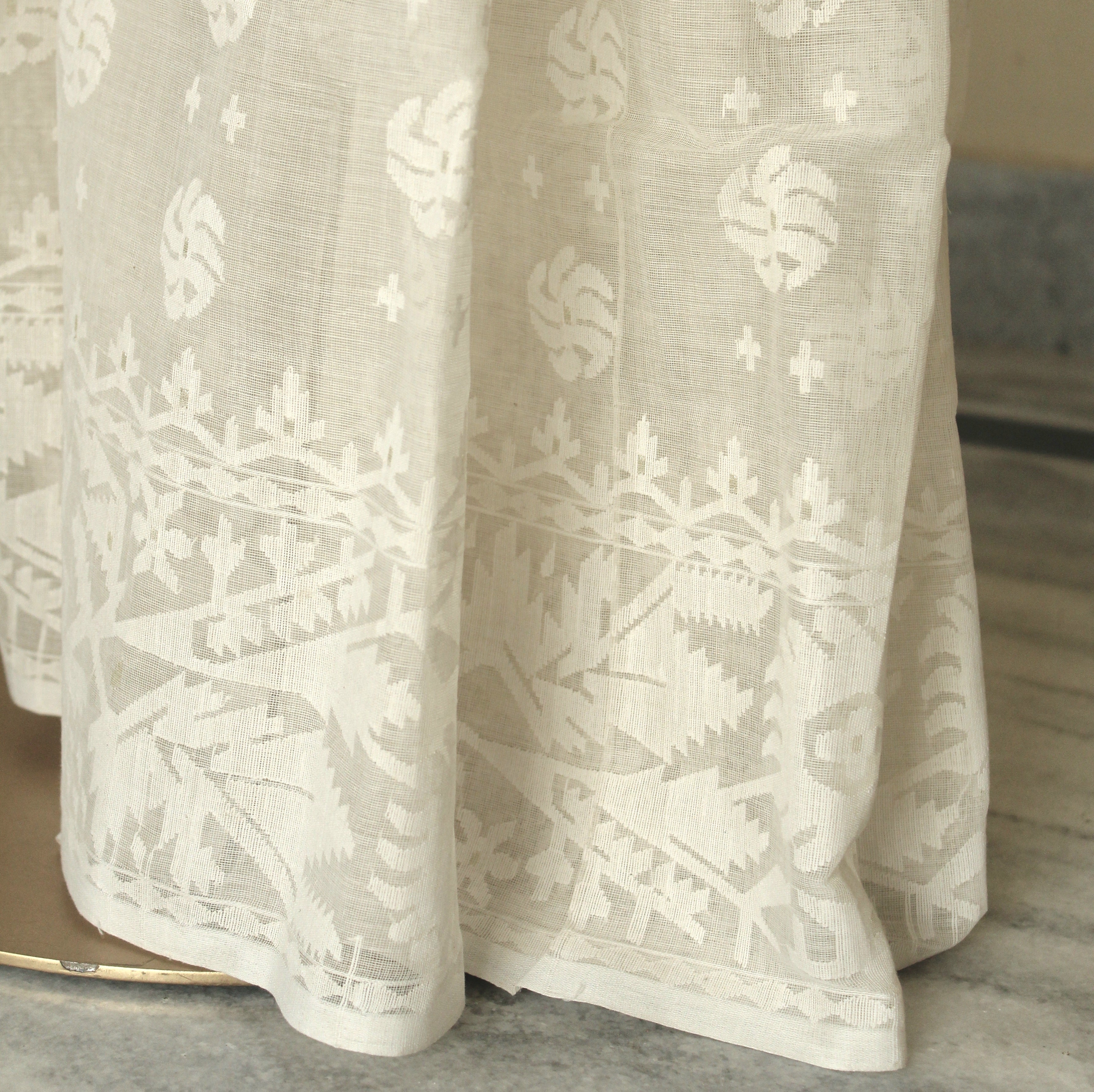 White on White Dhakai Jamdani