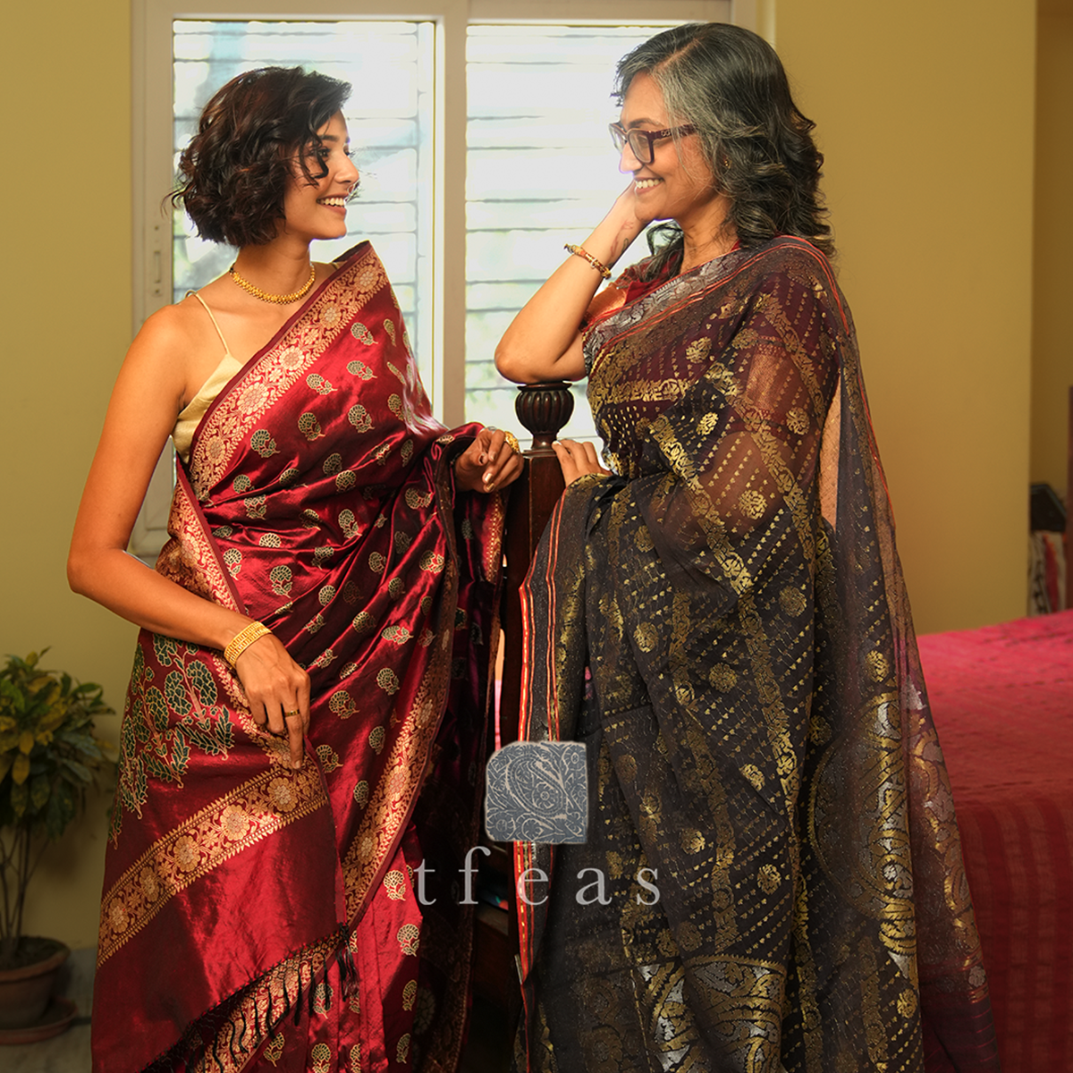 200 Dark Indigo Natural Dyed Dhakai Jamdani