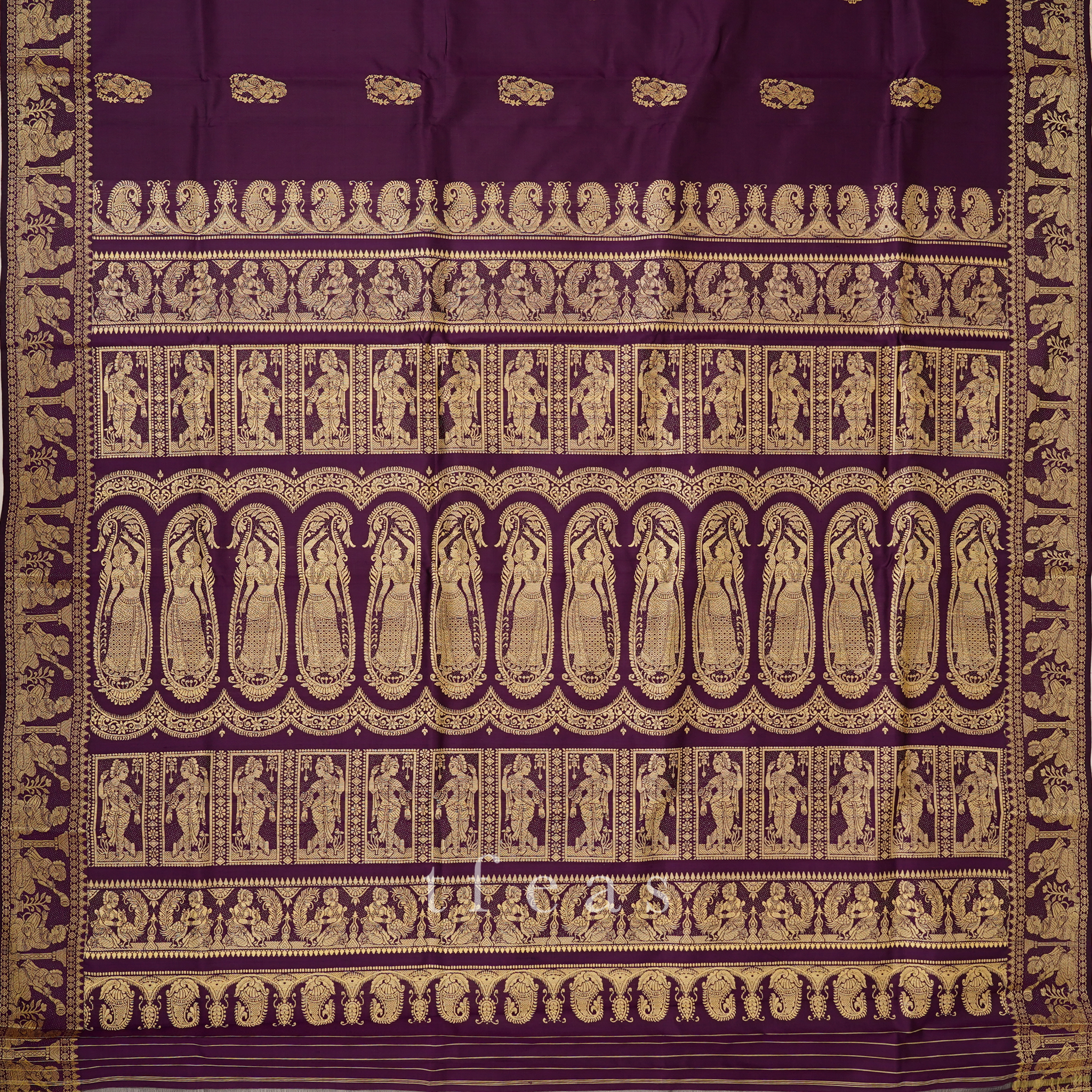 Bengal Baluchari - Purple