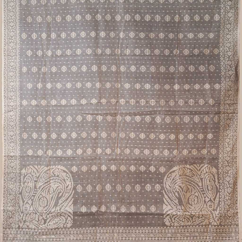 Pre Order: 200 count White Dhakai Jamdani Saree