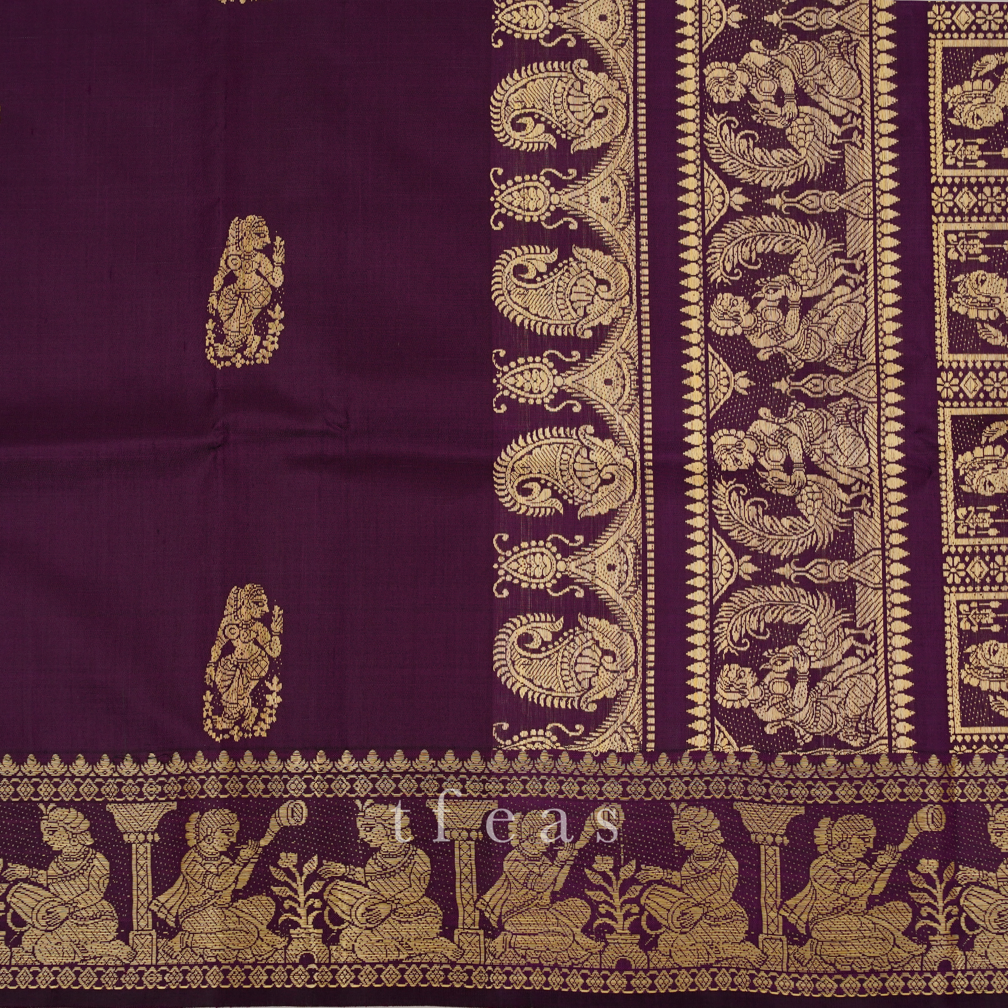Bengal Baluchari - Purple