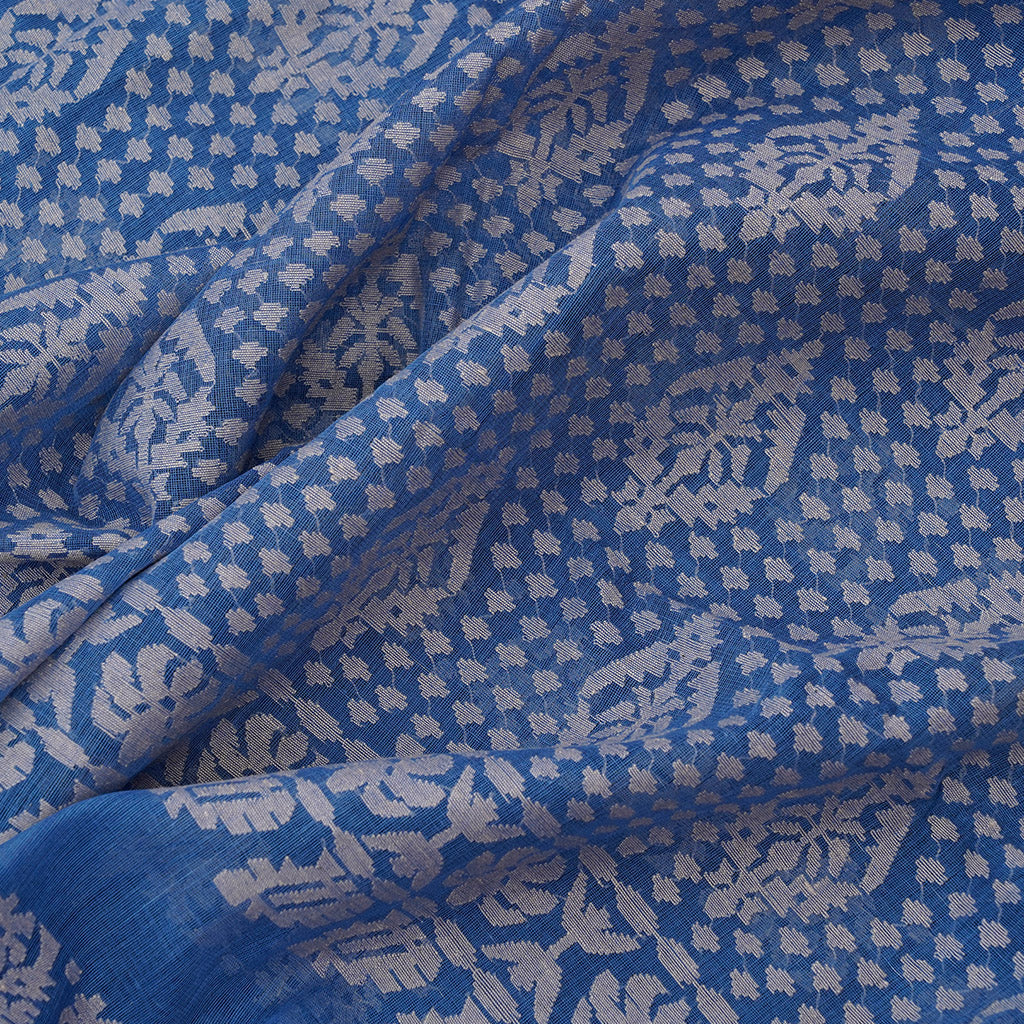Pre Order: 200 count Indigo Dhakai Jamdani Saree