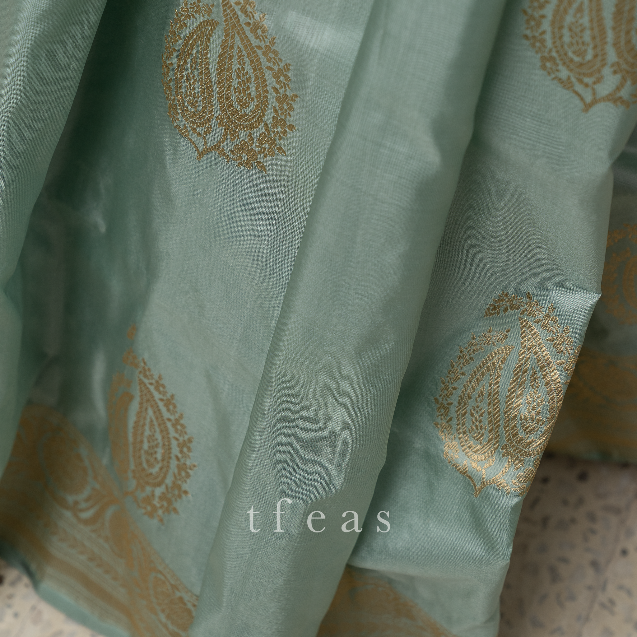 Duck Egg Blue Khadwa Benarasi