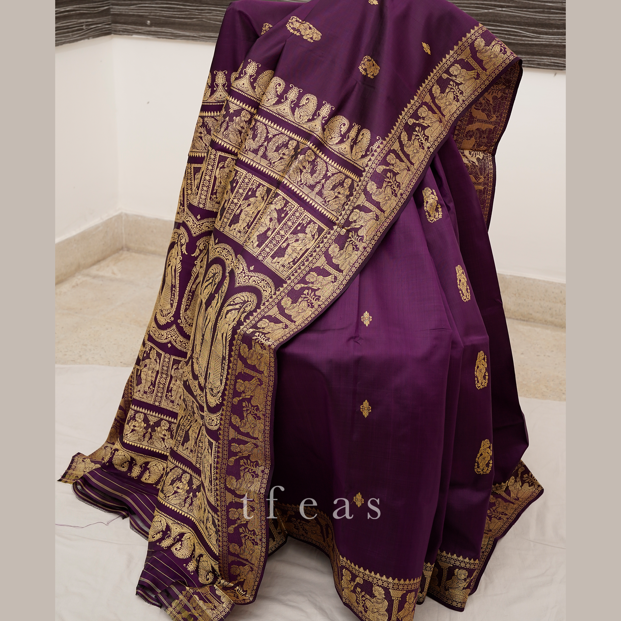 Bengal Baluchari - Purple