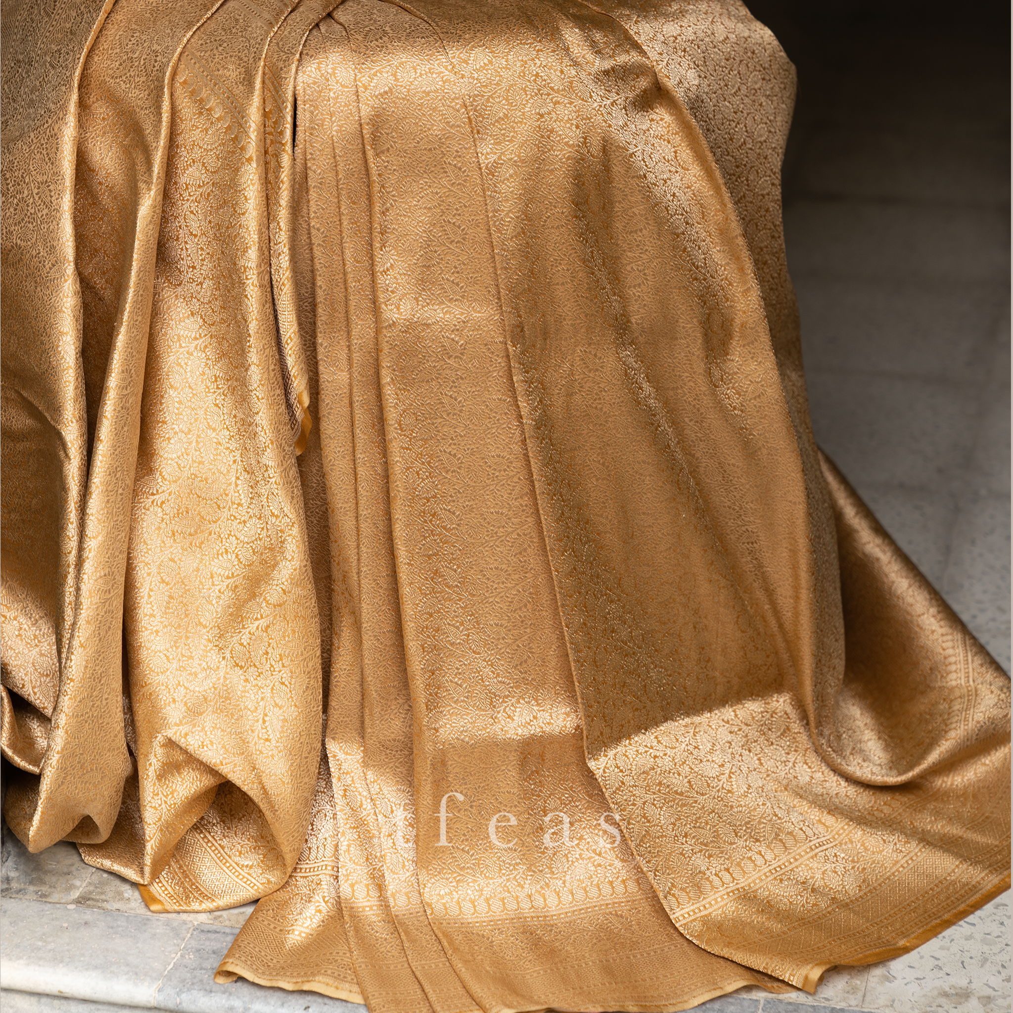 Mustard Brocade Benarasi