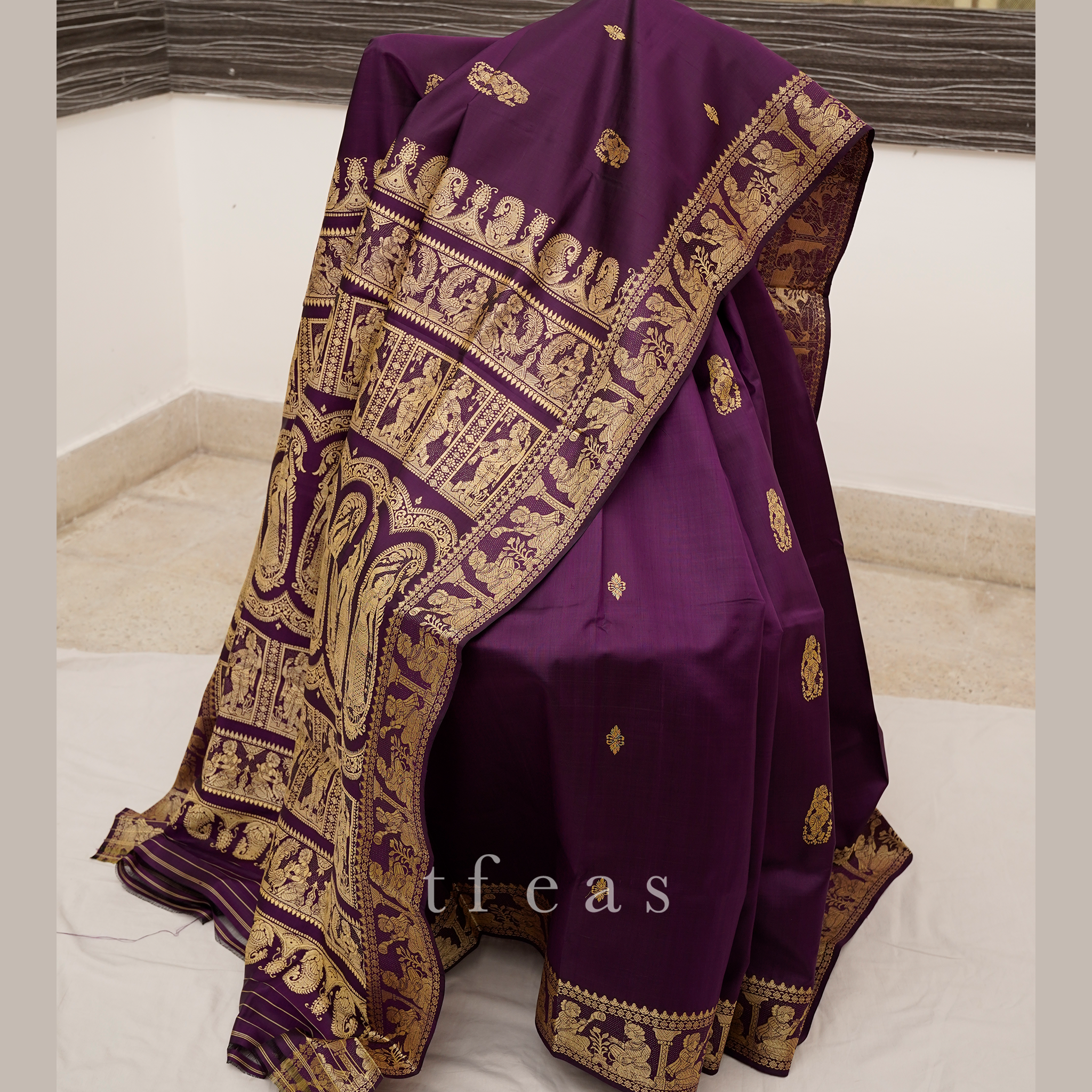 Bengal Baluchari - Purple